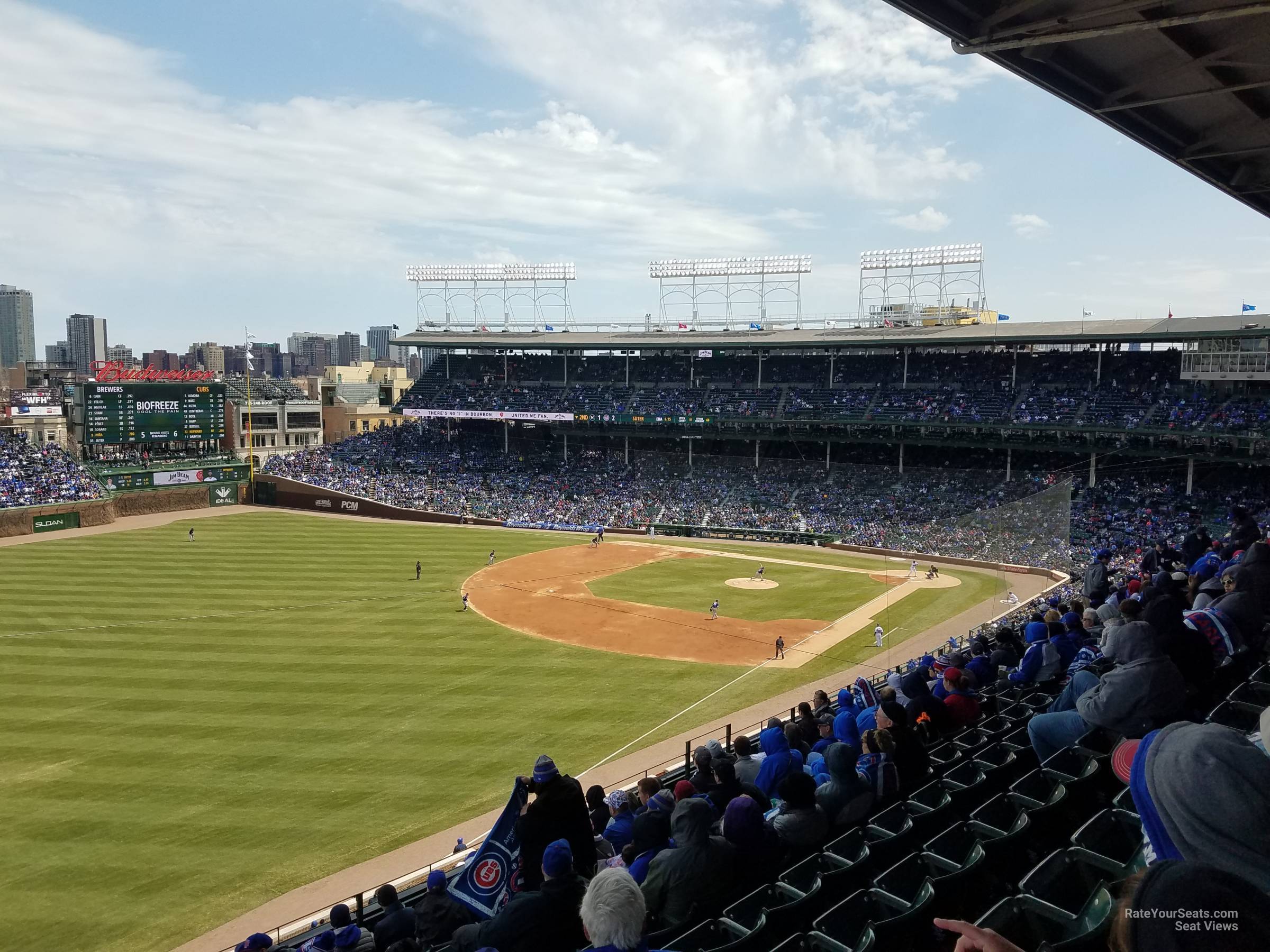 section 304, row 10 seat view  for baseball - wrigley field