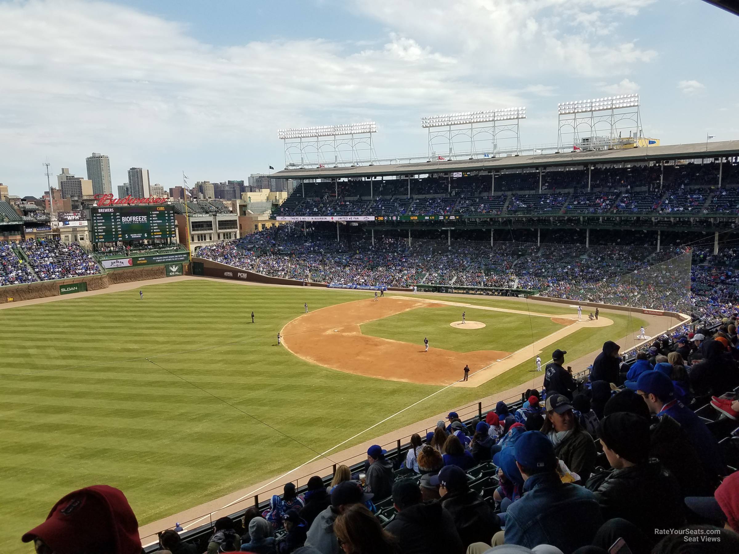 section 305, row 10 seat view  for baseball - wrigley field