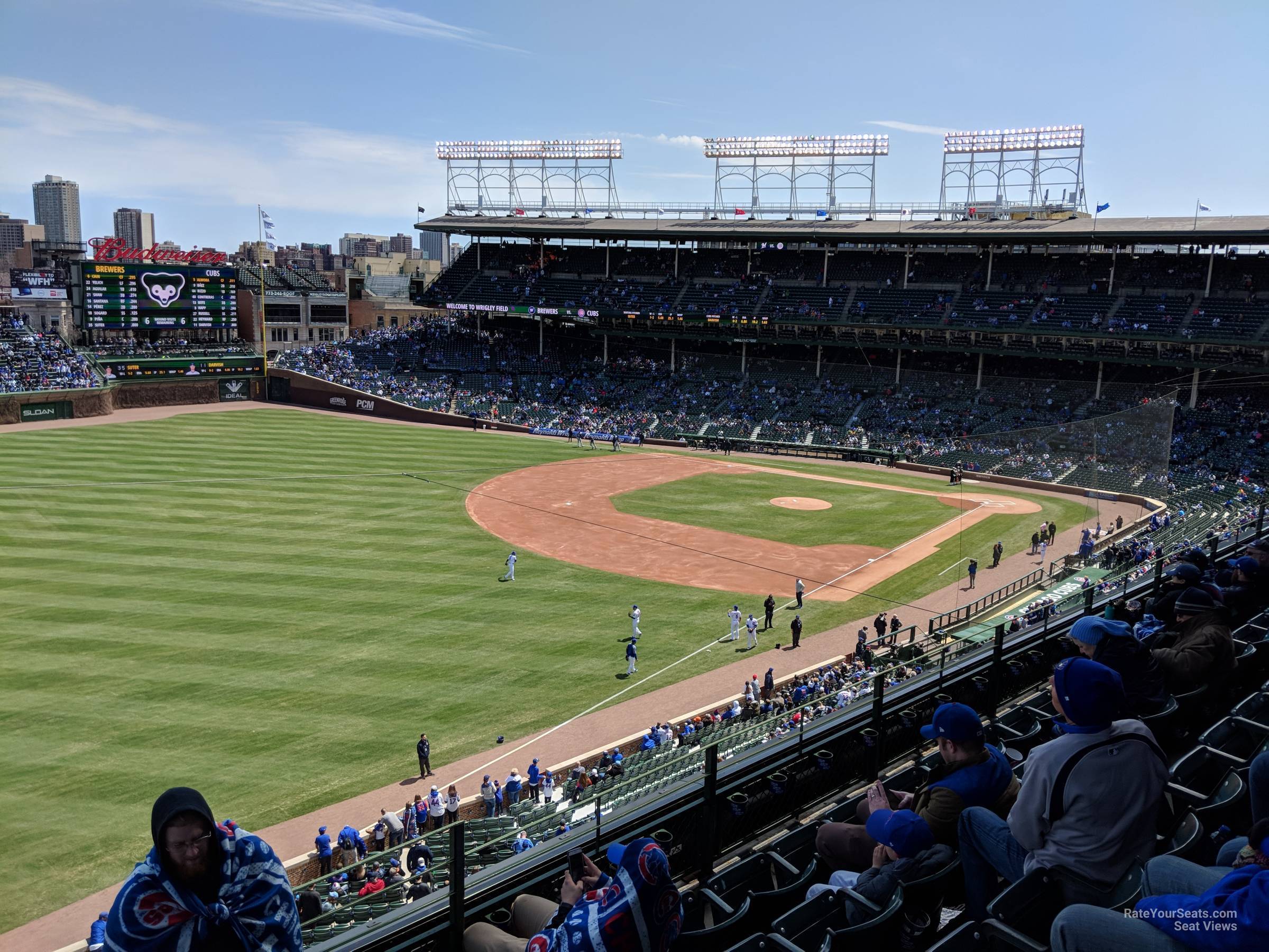 section 305, row 5 seat view  for baseball - wrigley field