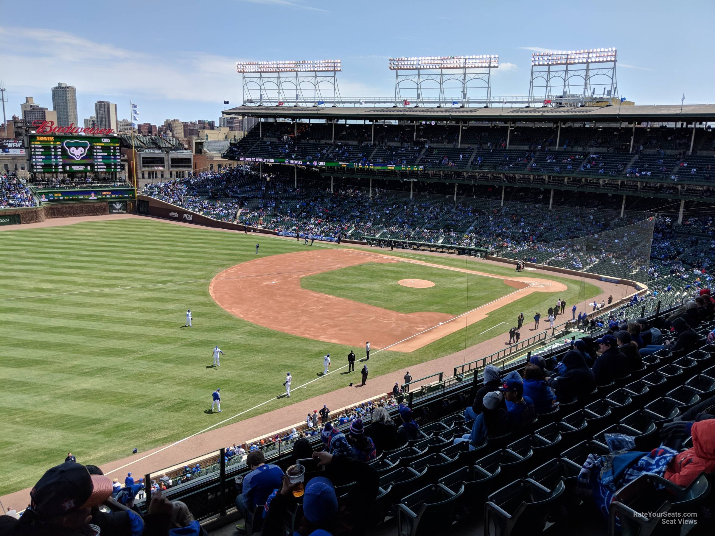 section 306, row 8 seat view for baseball - wrigley field