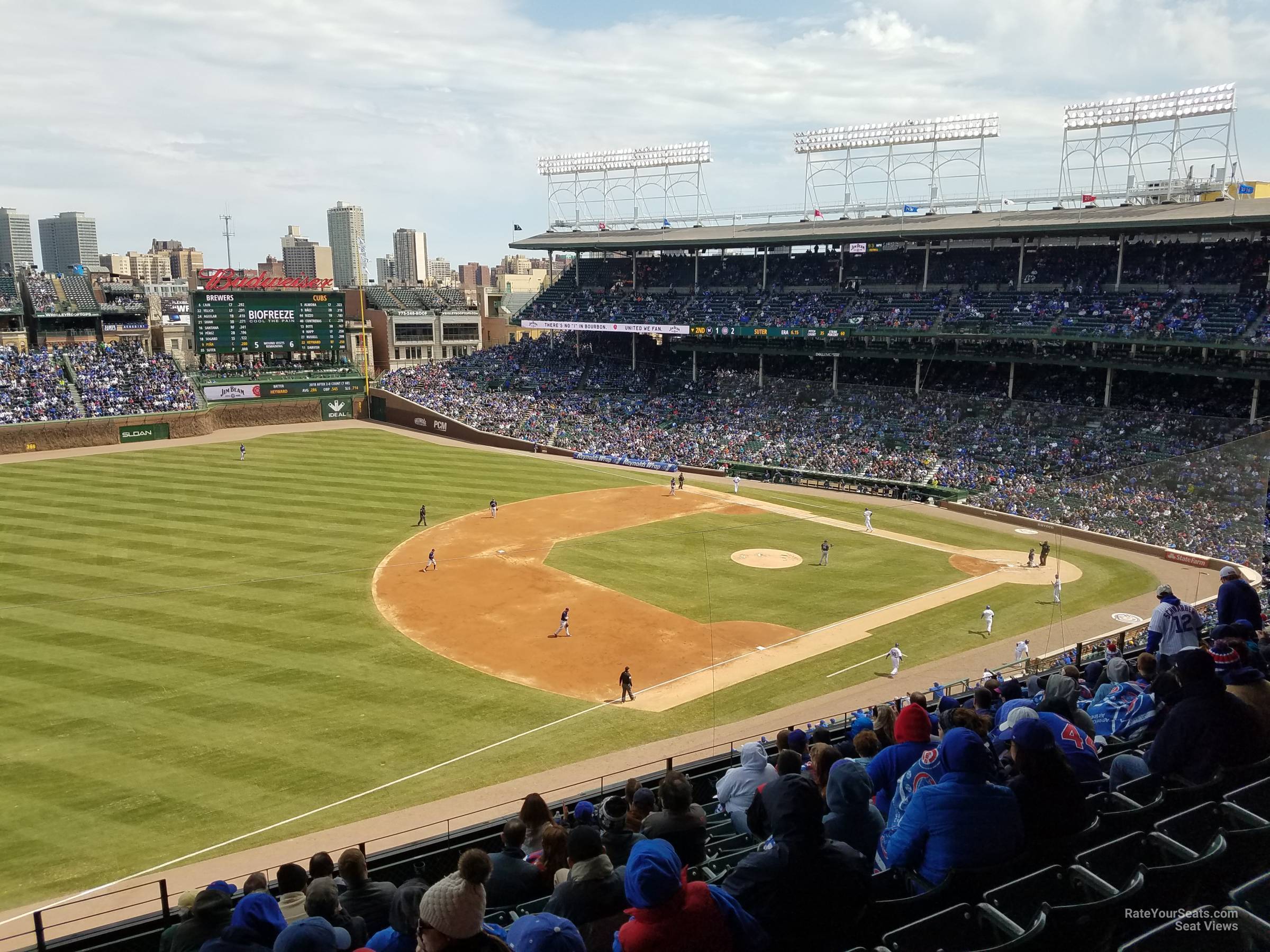 section 307, row 10 seat view  for baseball - wrigley field