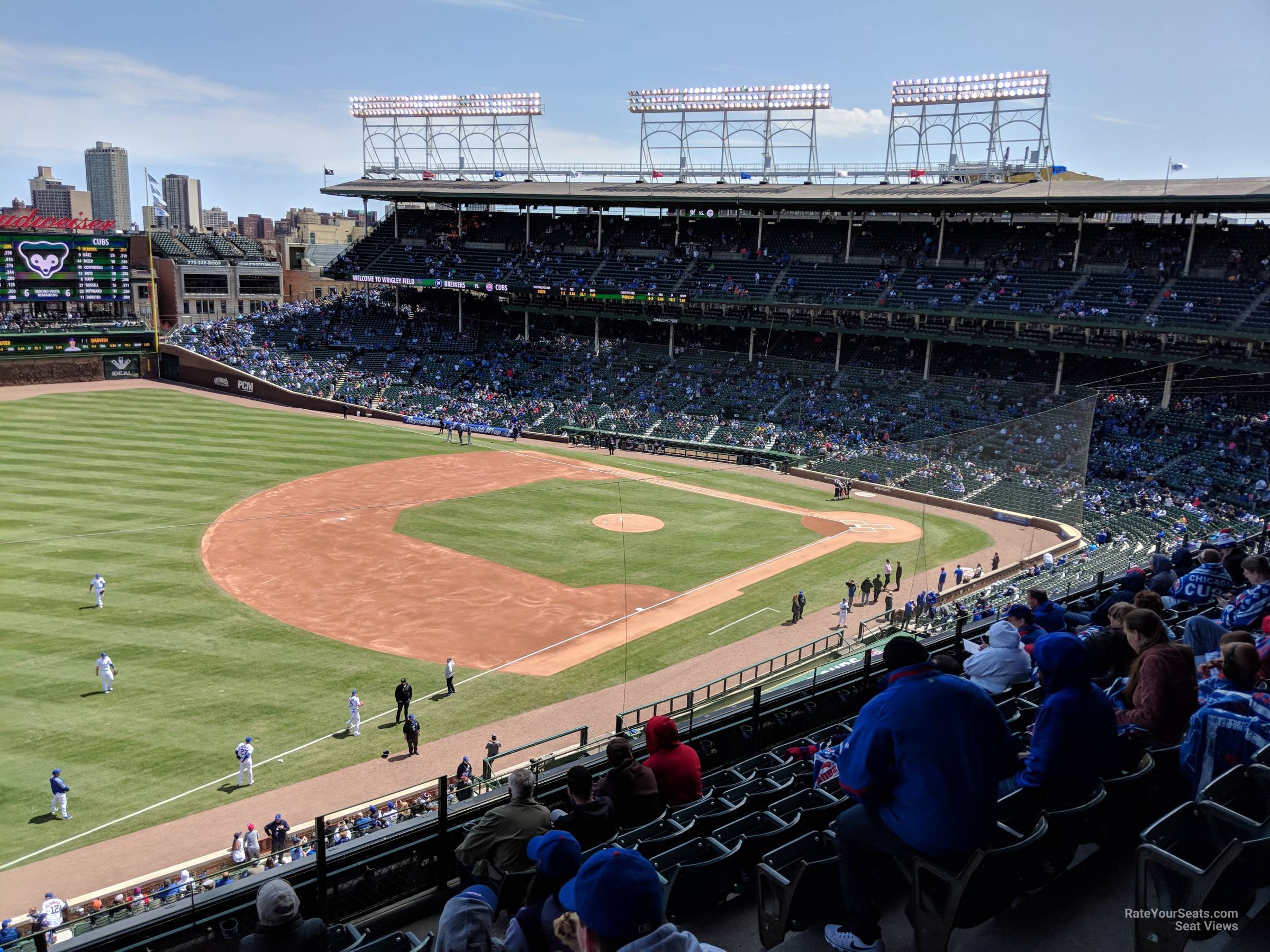 section 307, row 8 seat view  for baseball - wrigley field