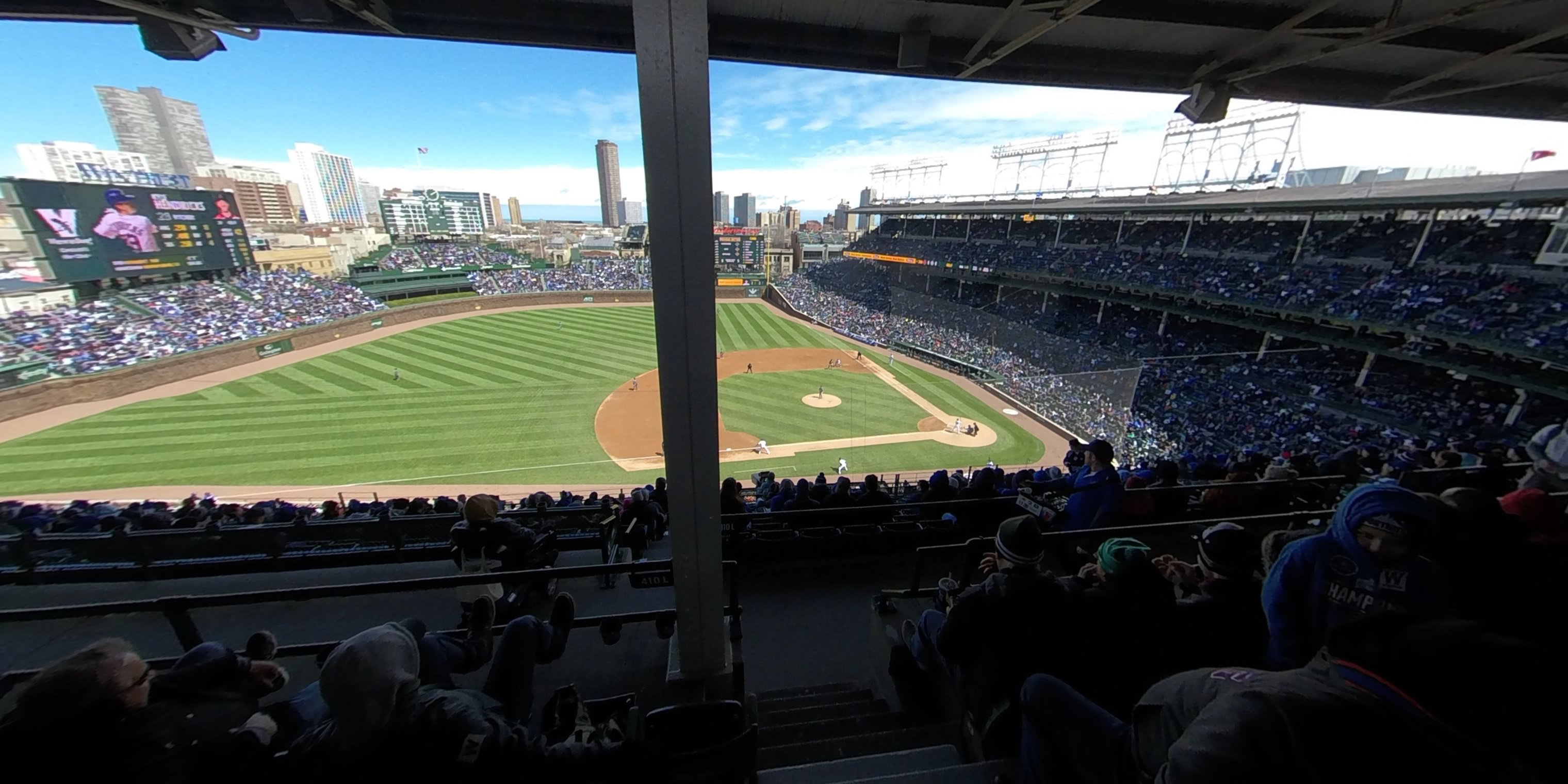 section 410 panoramic seat view  for baseball - wrigley field