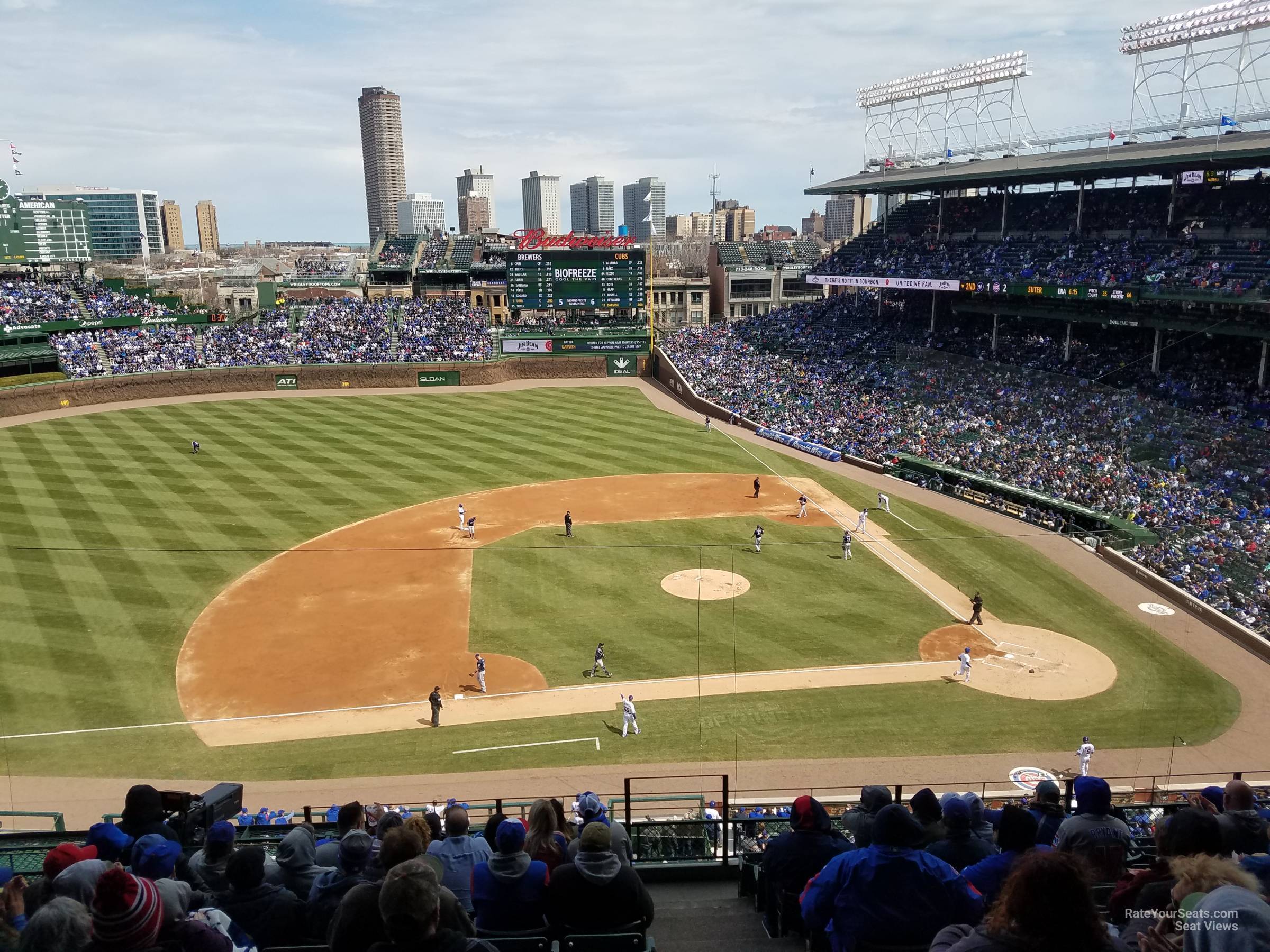 section 311, row 10 seat view  for baseball - wrigley field