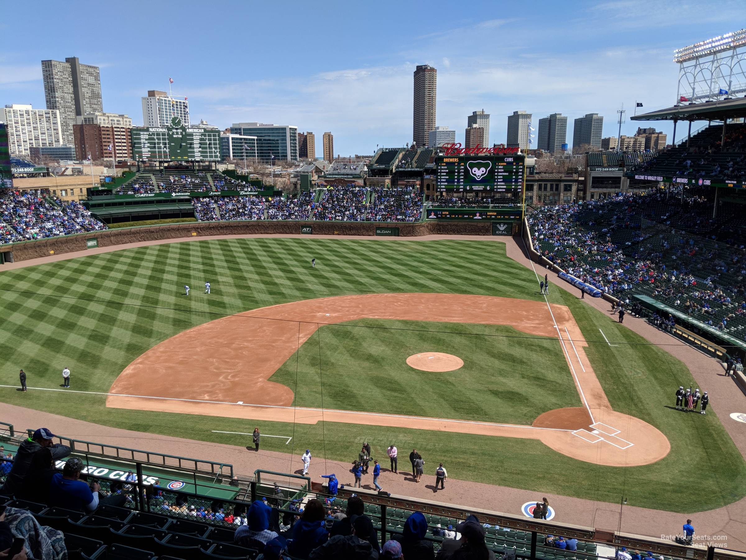 section 313, row 9 seat view  for baseball - wrigley field