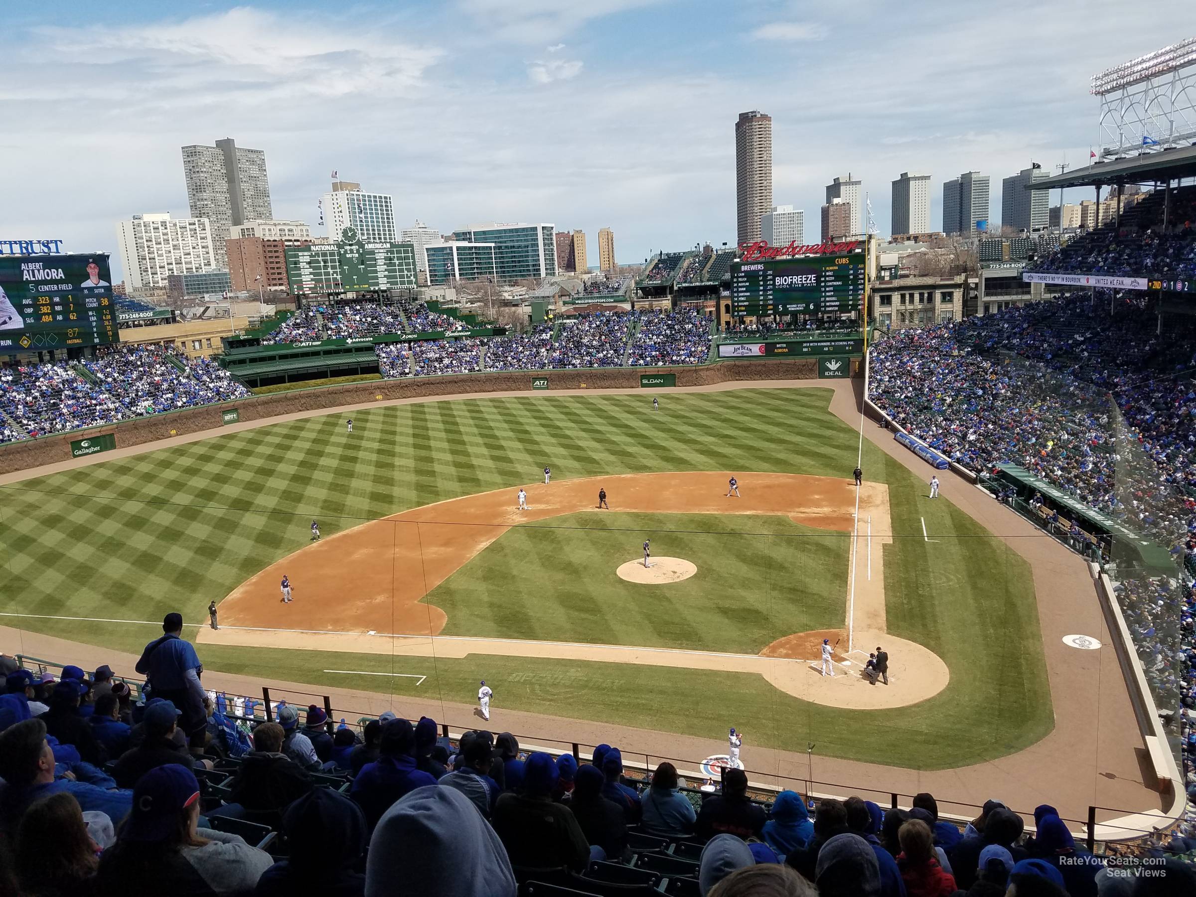 section 314, row 10 seat view  for baseball - wrigley field
