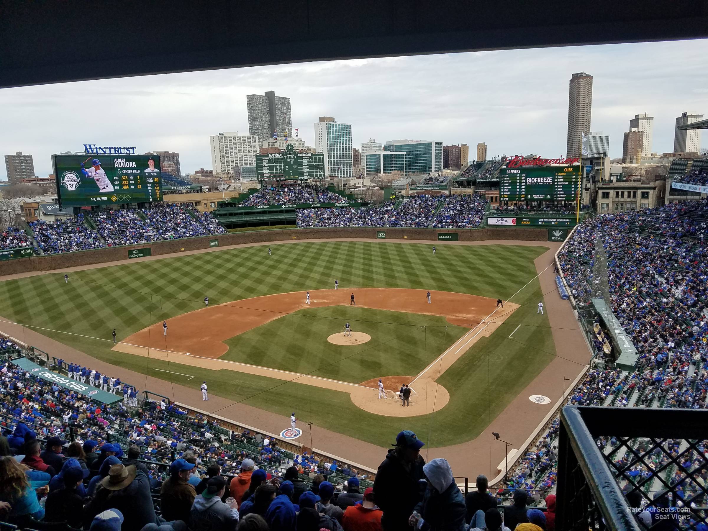 section 316, row 10 seat view  for baseball - wrigley field