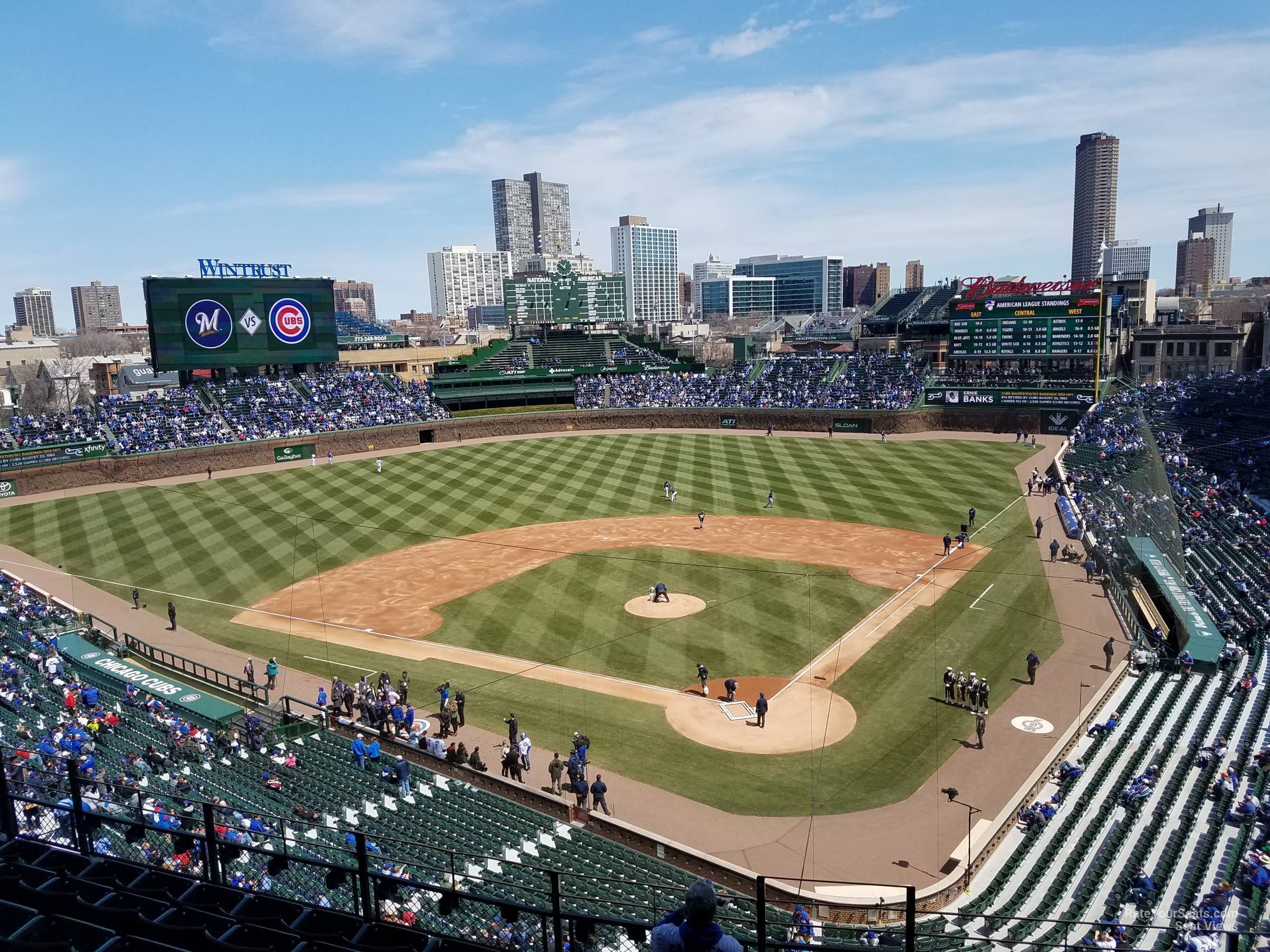 section 316, row 8 seat view for baseball - wrigley field