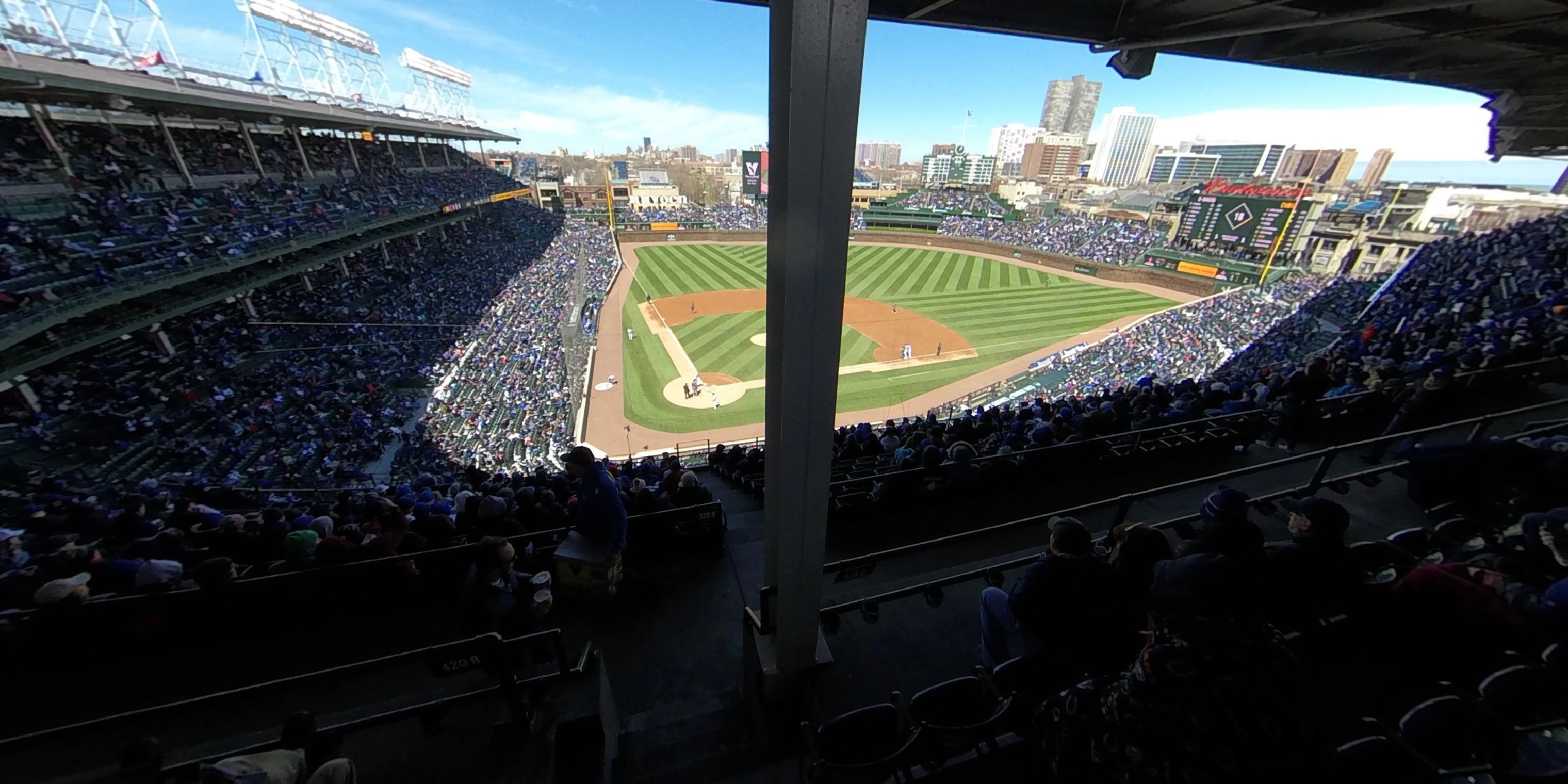 section 420 panoramic seat view  for baseball - wrigley field