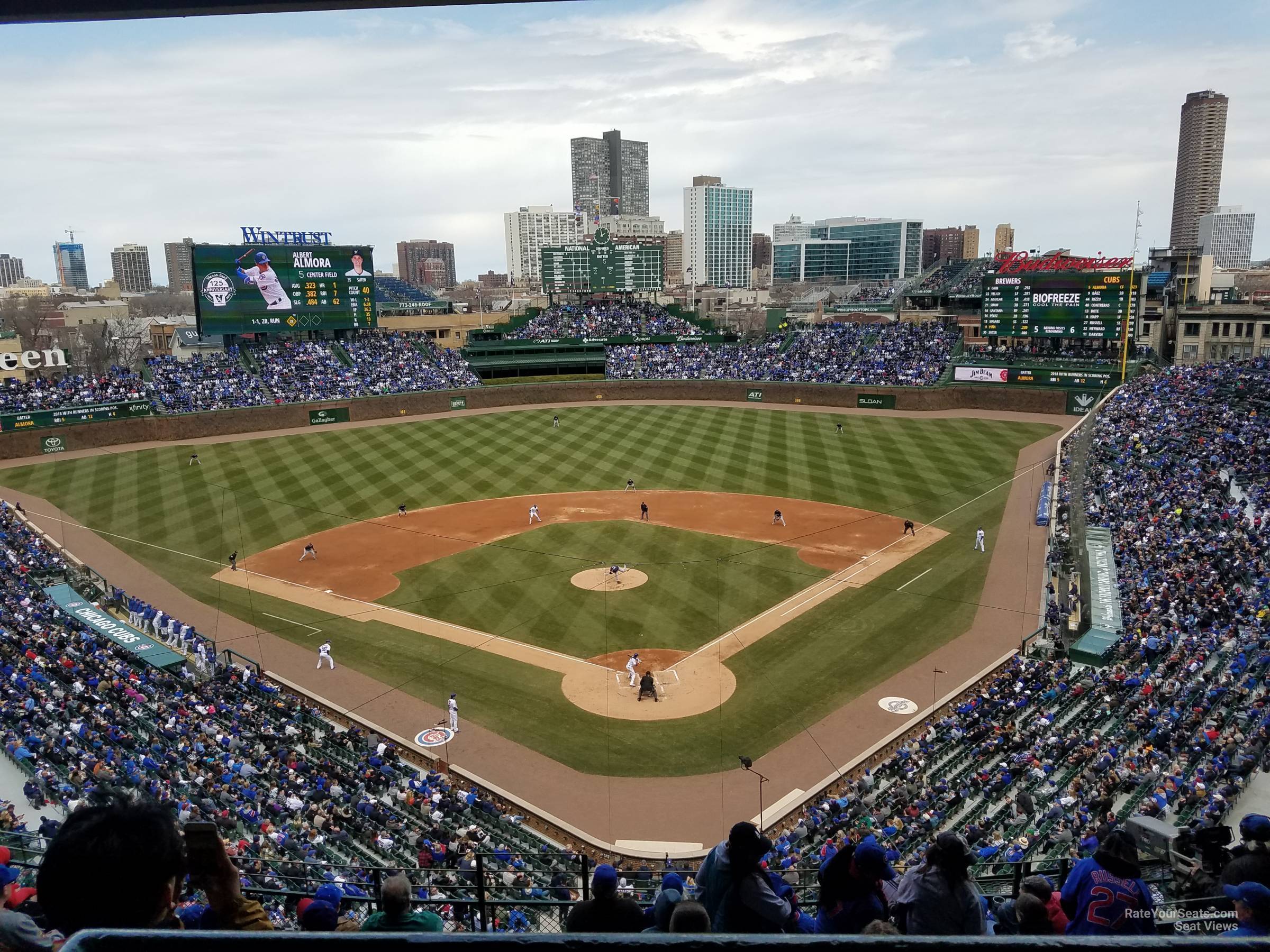 section 317, row 10 seat view  for baseball - wrigley field
