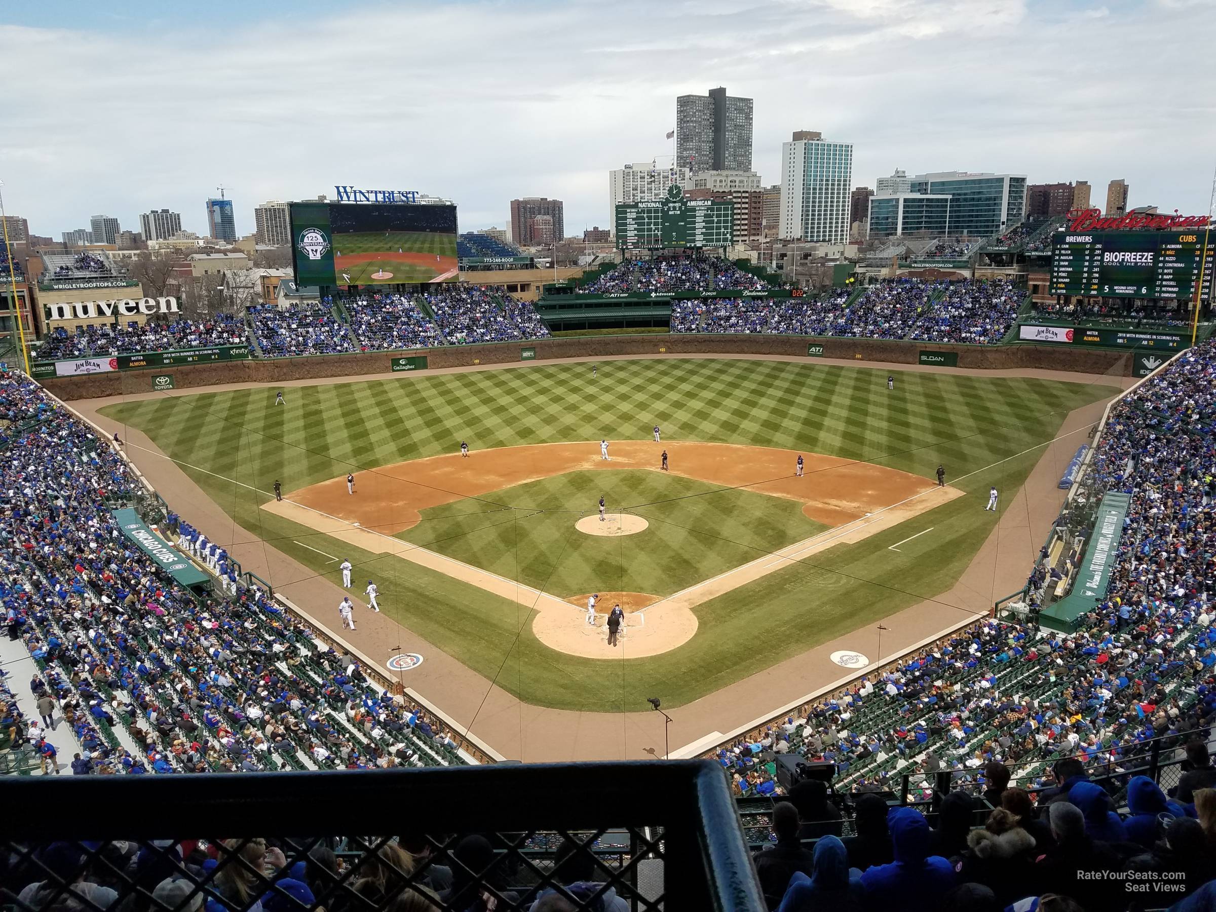 section 318, row 10 seat view  for baseball - wrigley field
