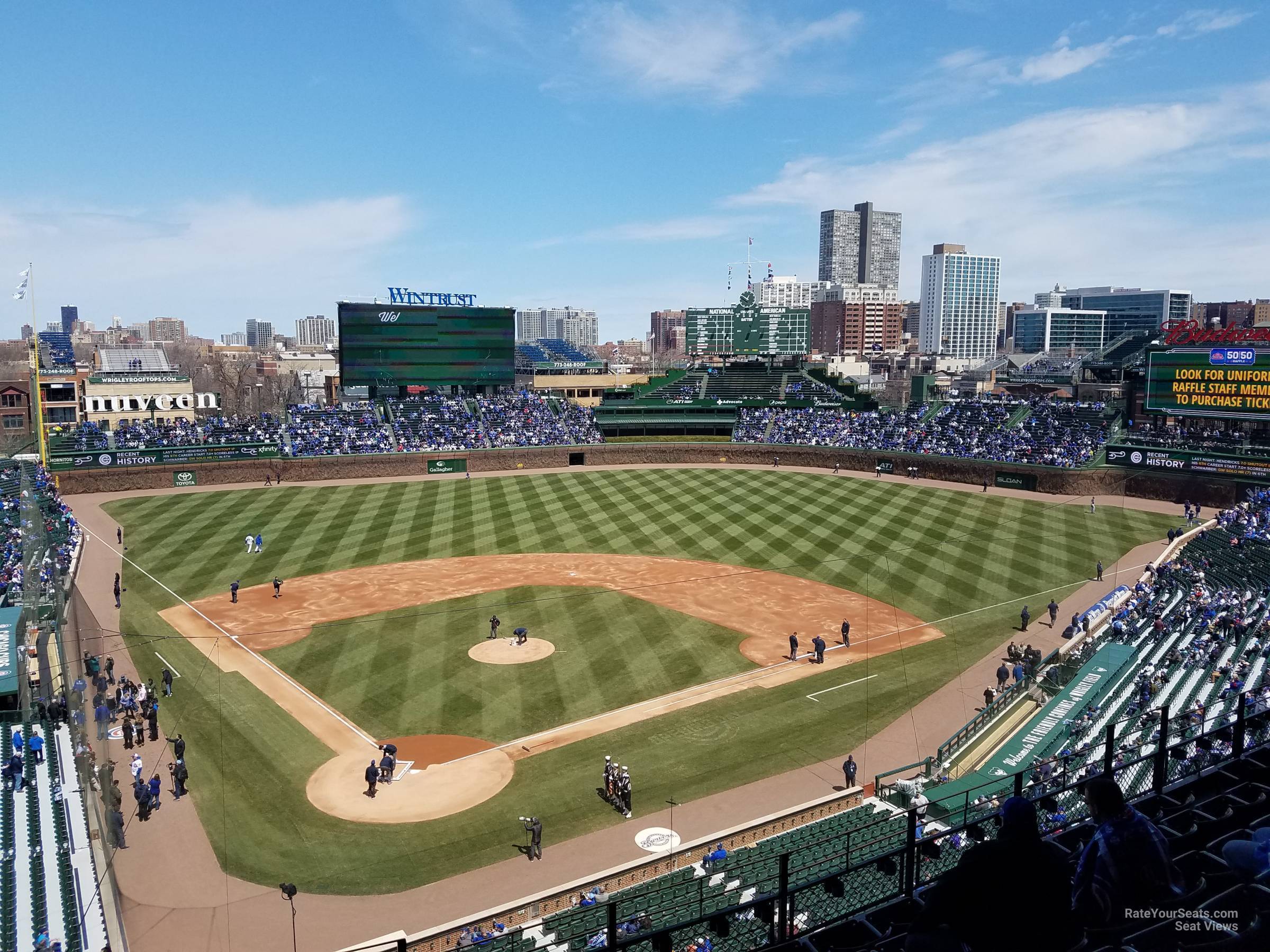 section 320, row 8 seat view  for baseball - wrigley field