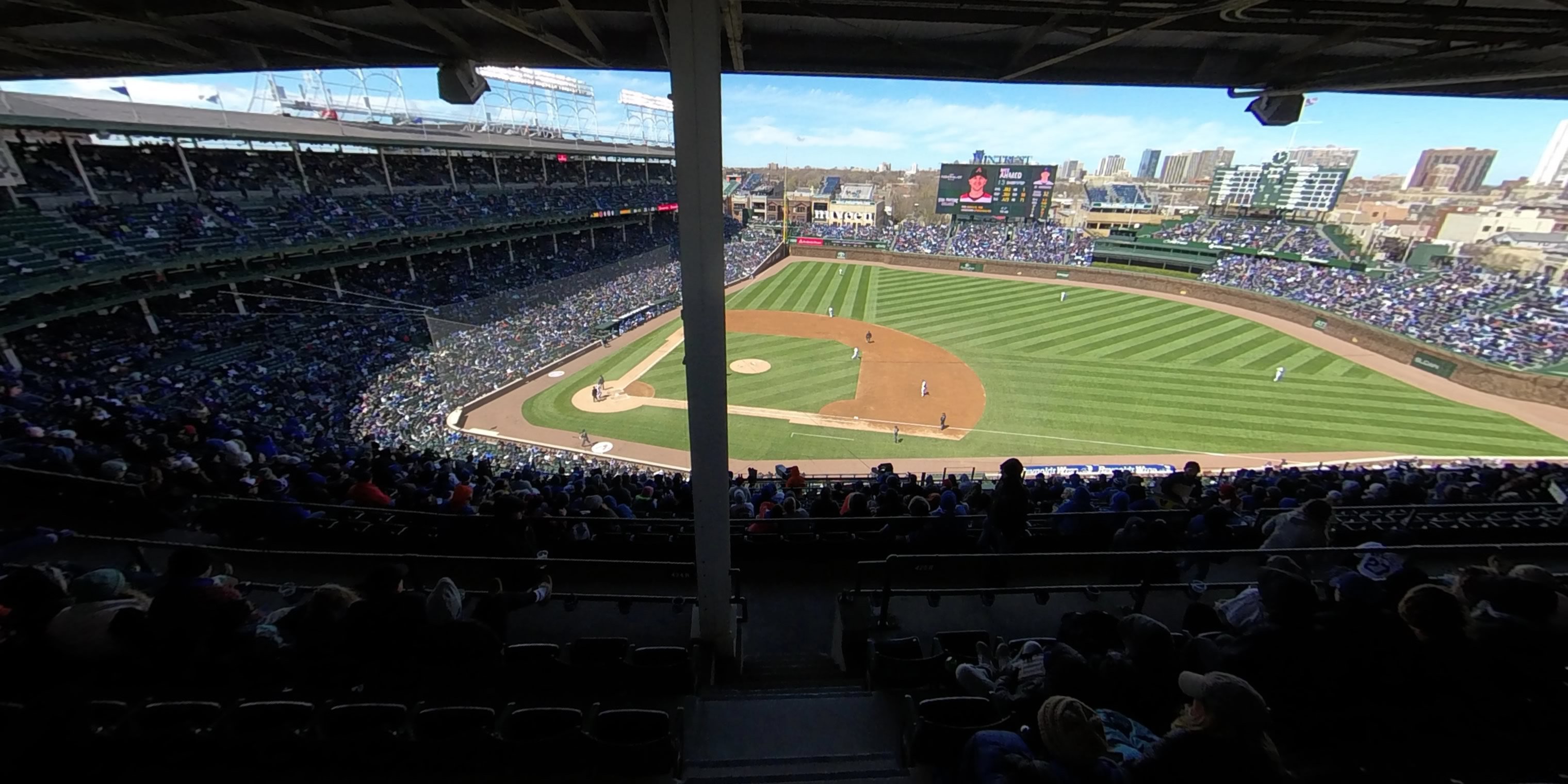 section 424 panoramic seat view  for baseball - wrigley field