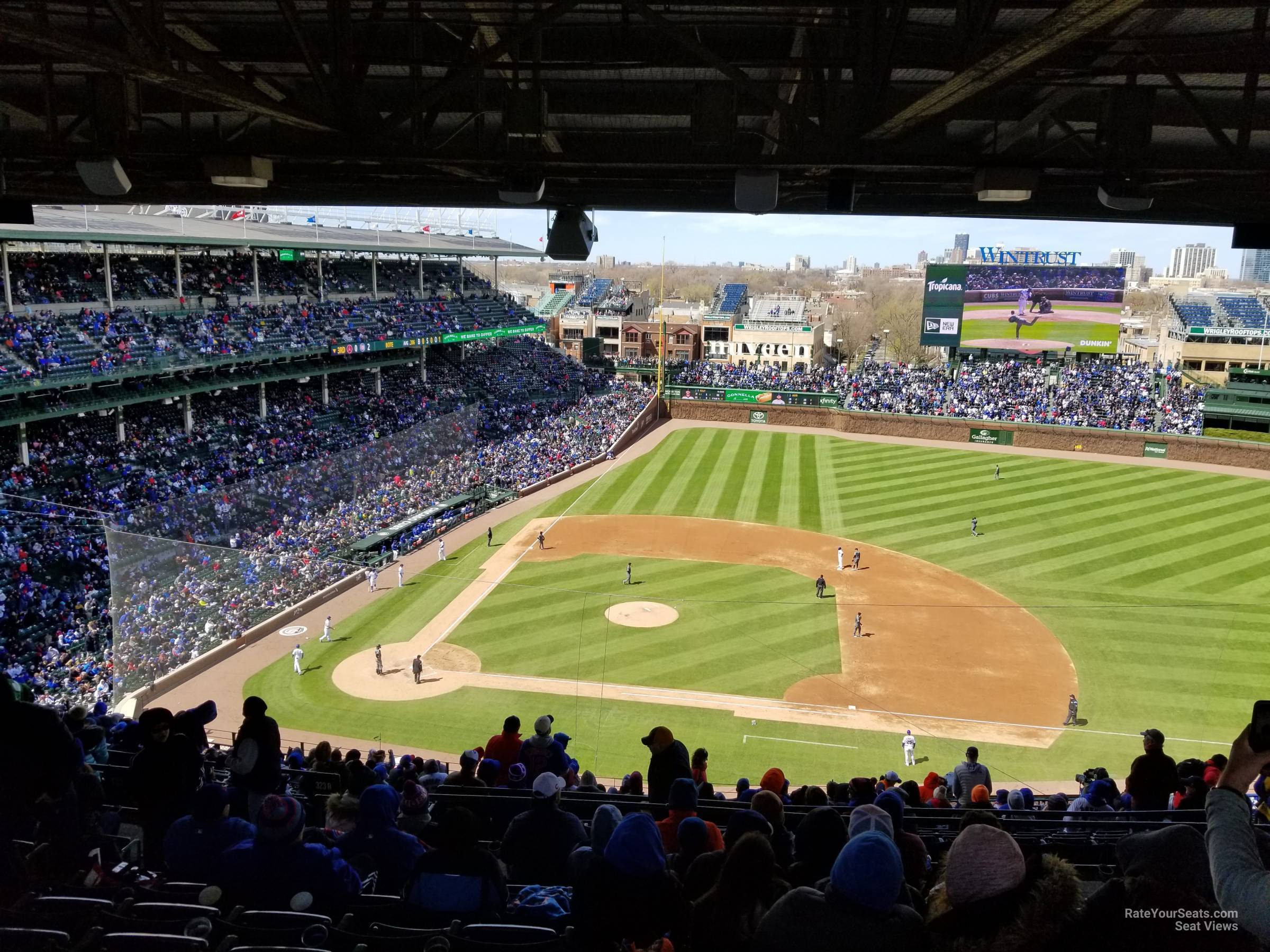 section 424, row 9 seat view  for baseball - wrigley field