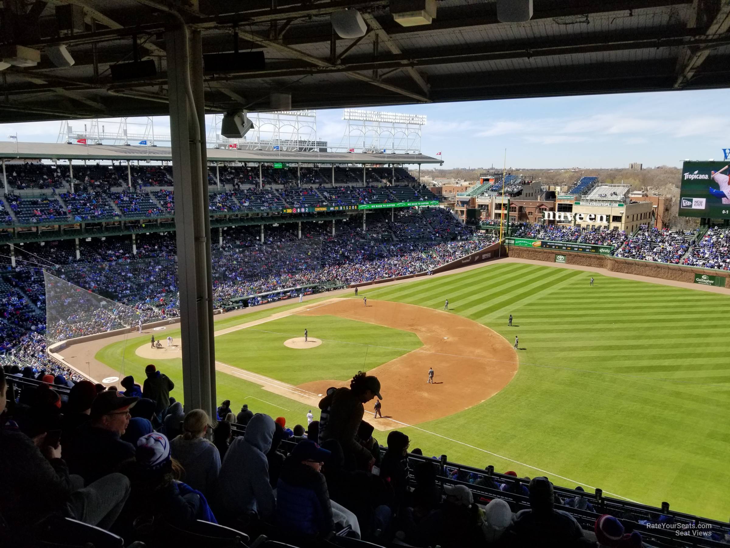 section 428, row 7 seat view  for baseball - wrigley field