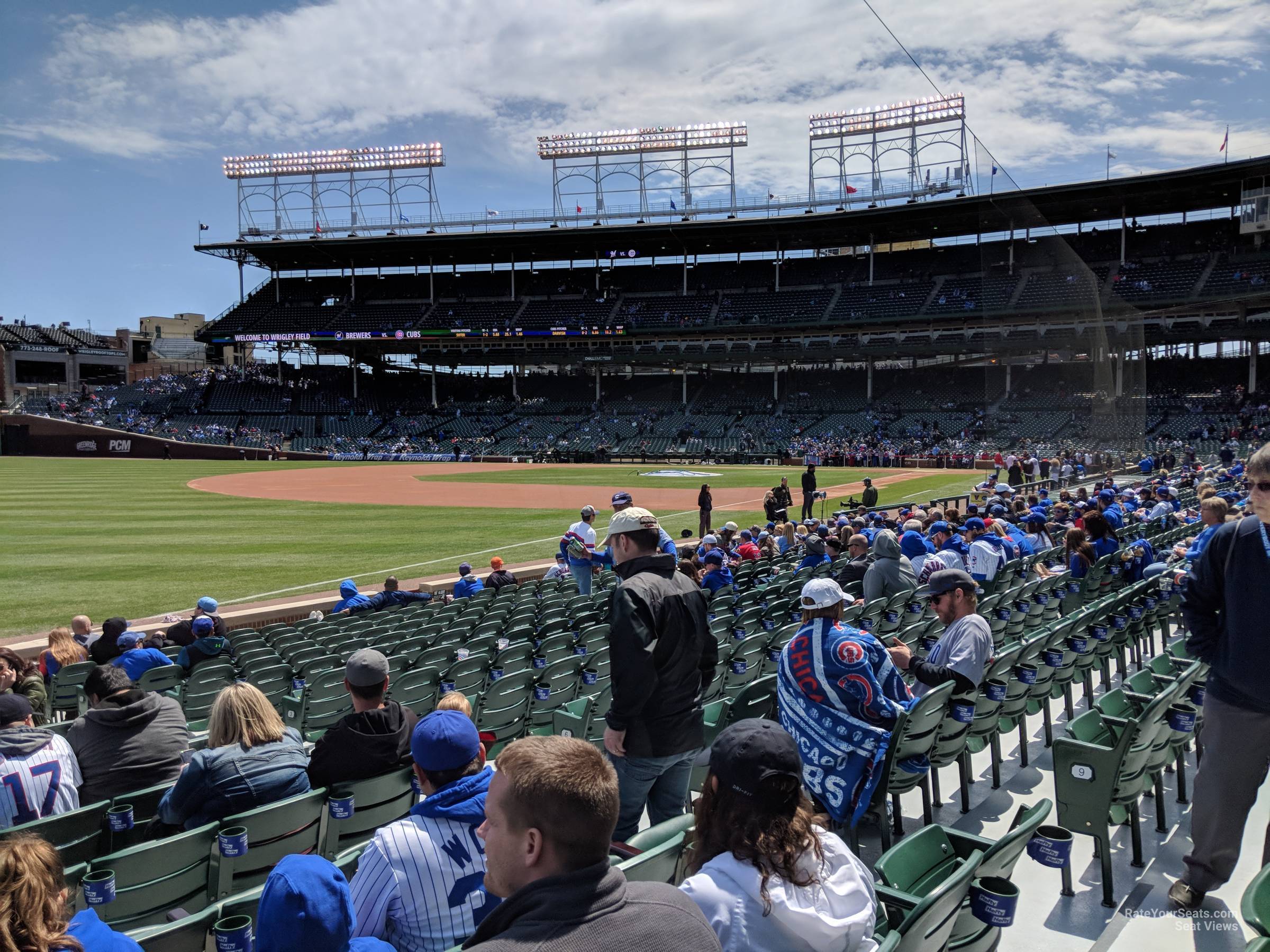 section 5, row 10 seat view  for baseball - wrigley field