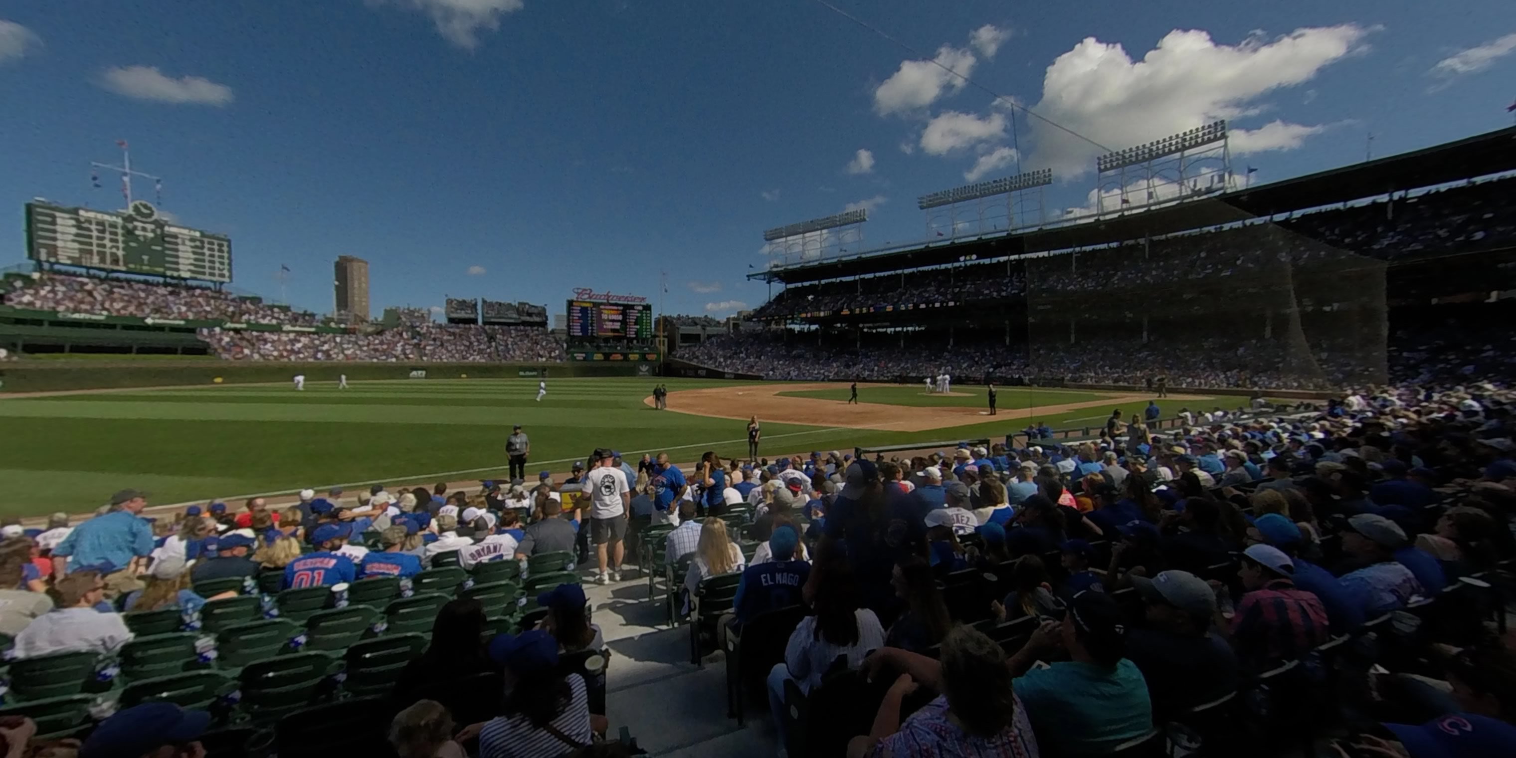 Yankees Fan inside the Cubs new Bullpen at Wrigley Field 