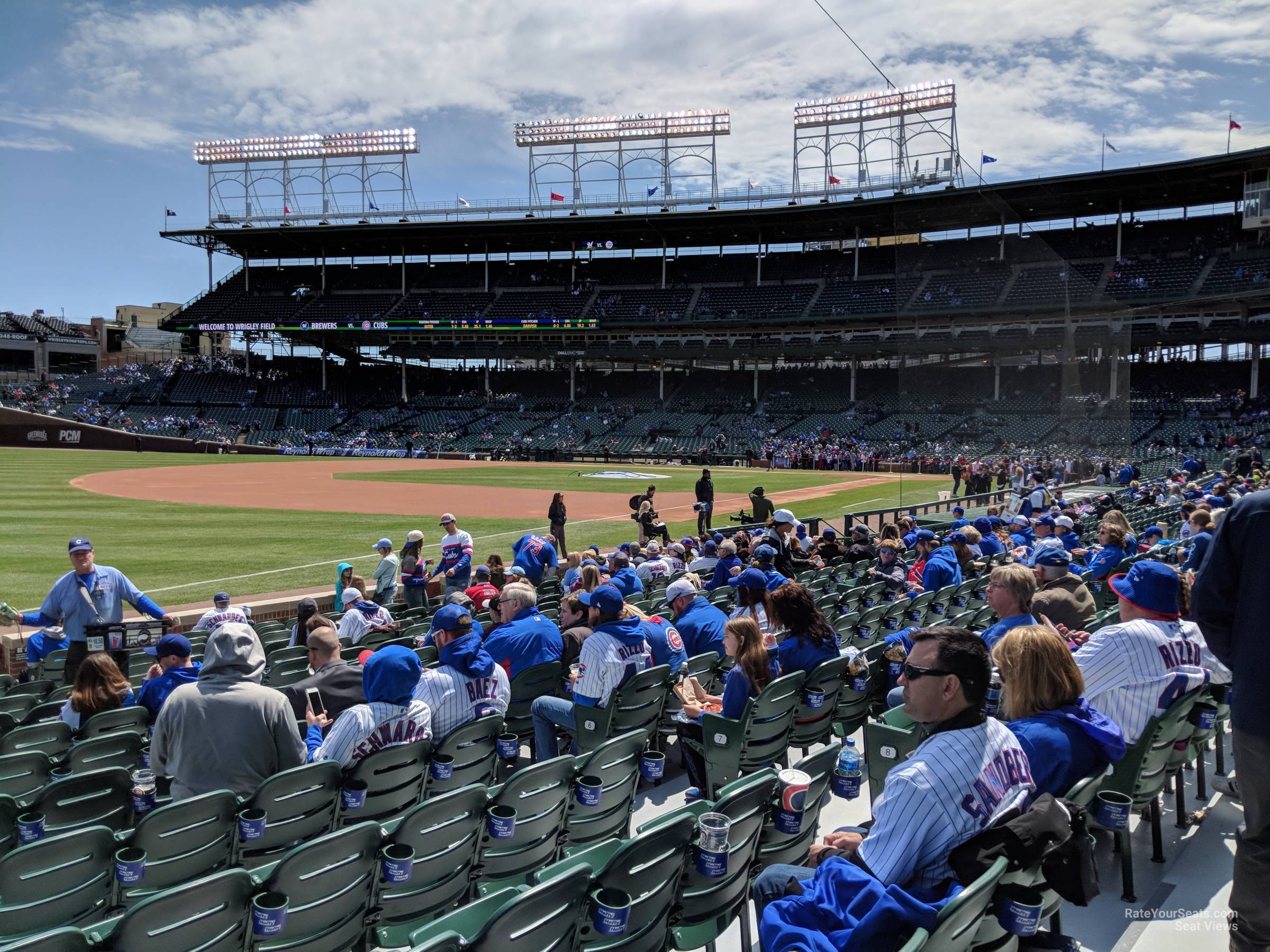 section 6, row 10 seat view  for baseball - wrigley field