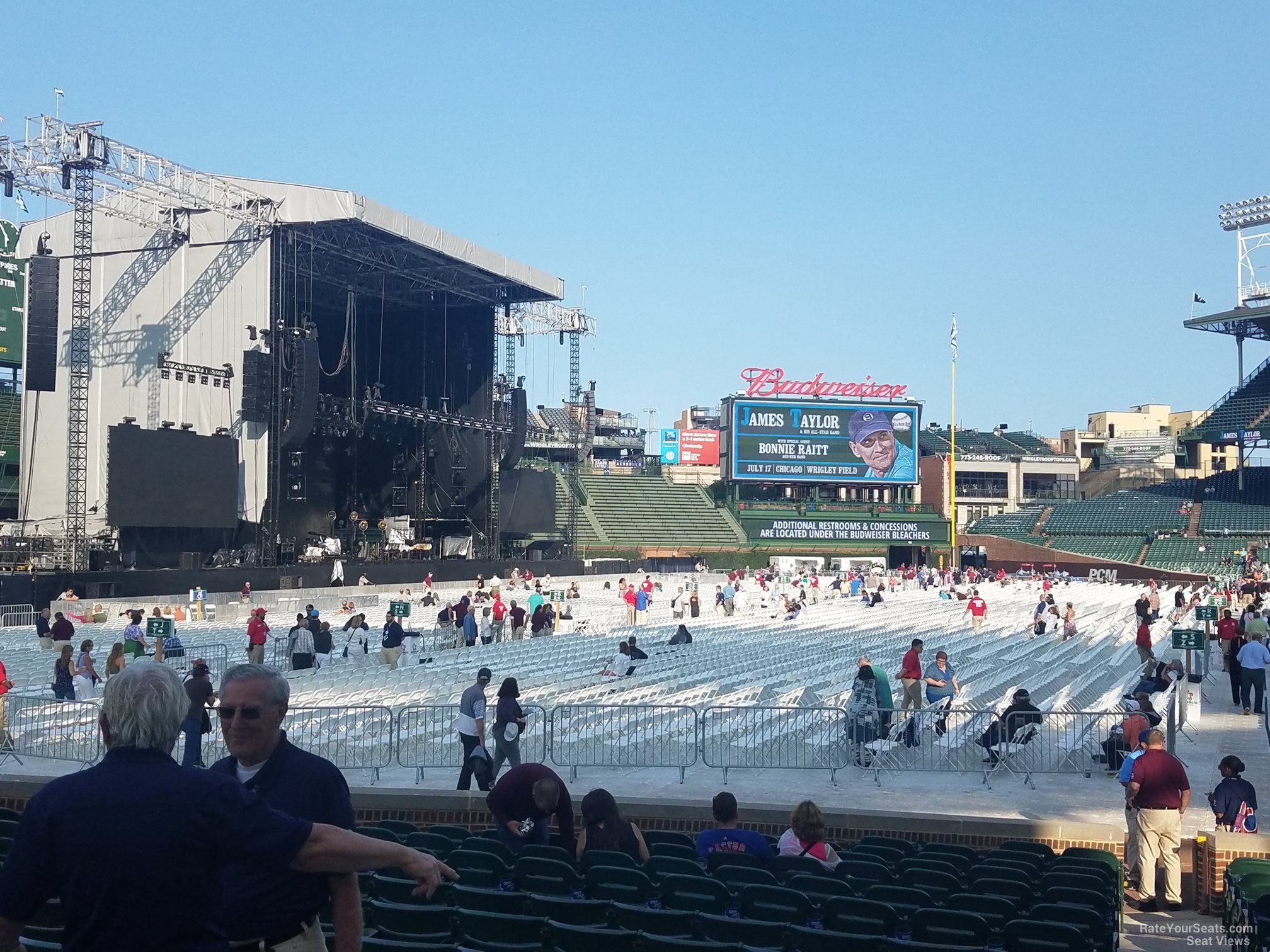 section 103, row 4 seat view  for concert - wrigley field