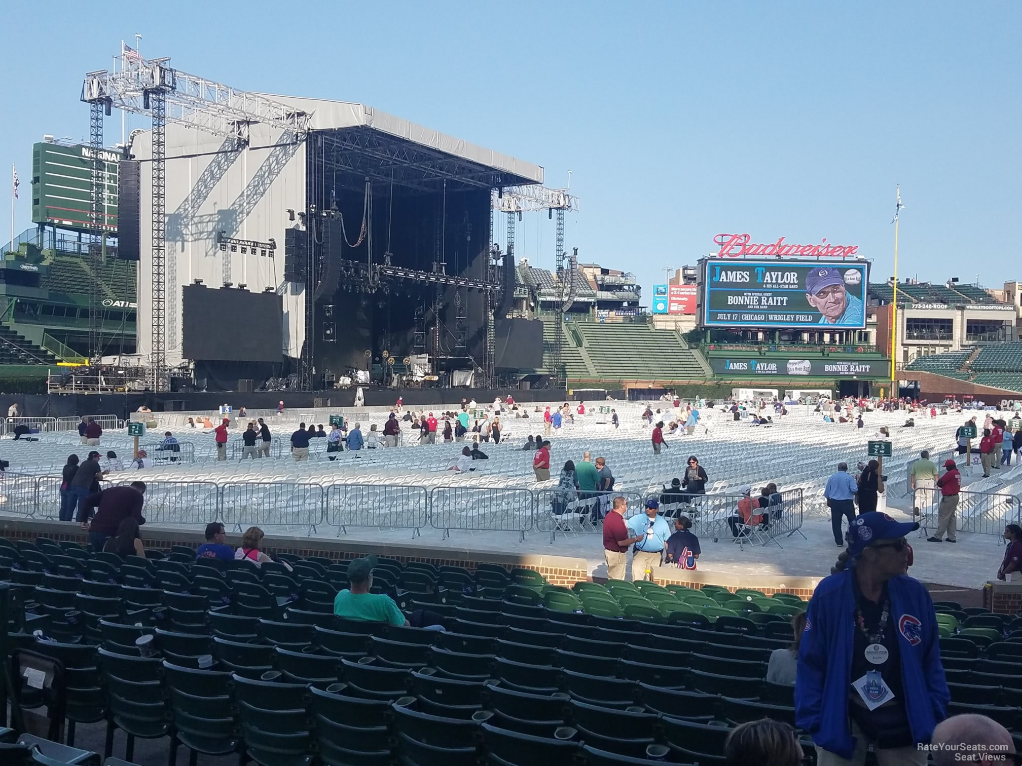 wrigley field section 104 concert seating rateyourseats com wrigley field seat number chart