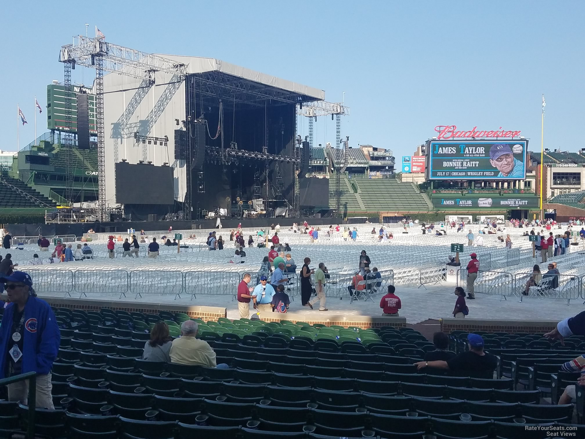 wrigley field section 106 concert seating rateyourseats com wrigley field seat number chart