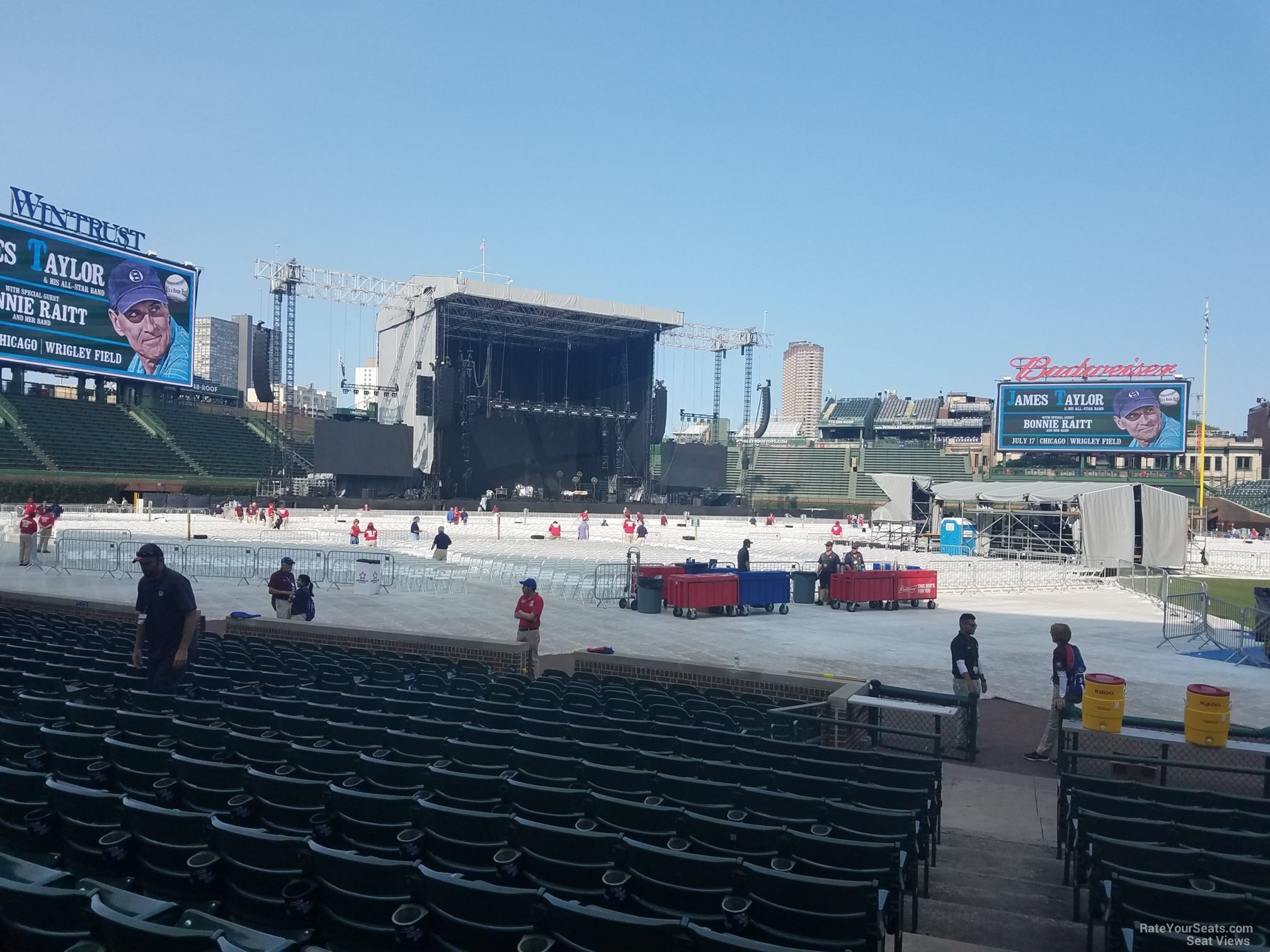 section 10, row 10 seat view  for concert - wrigley field