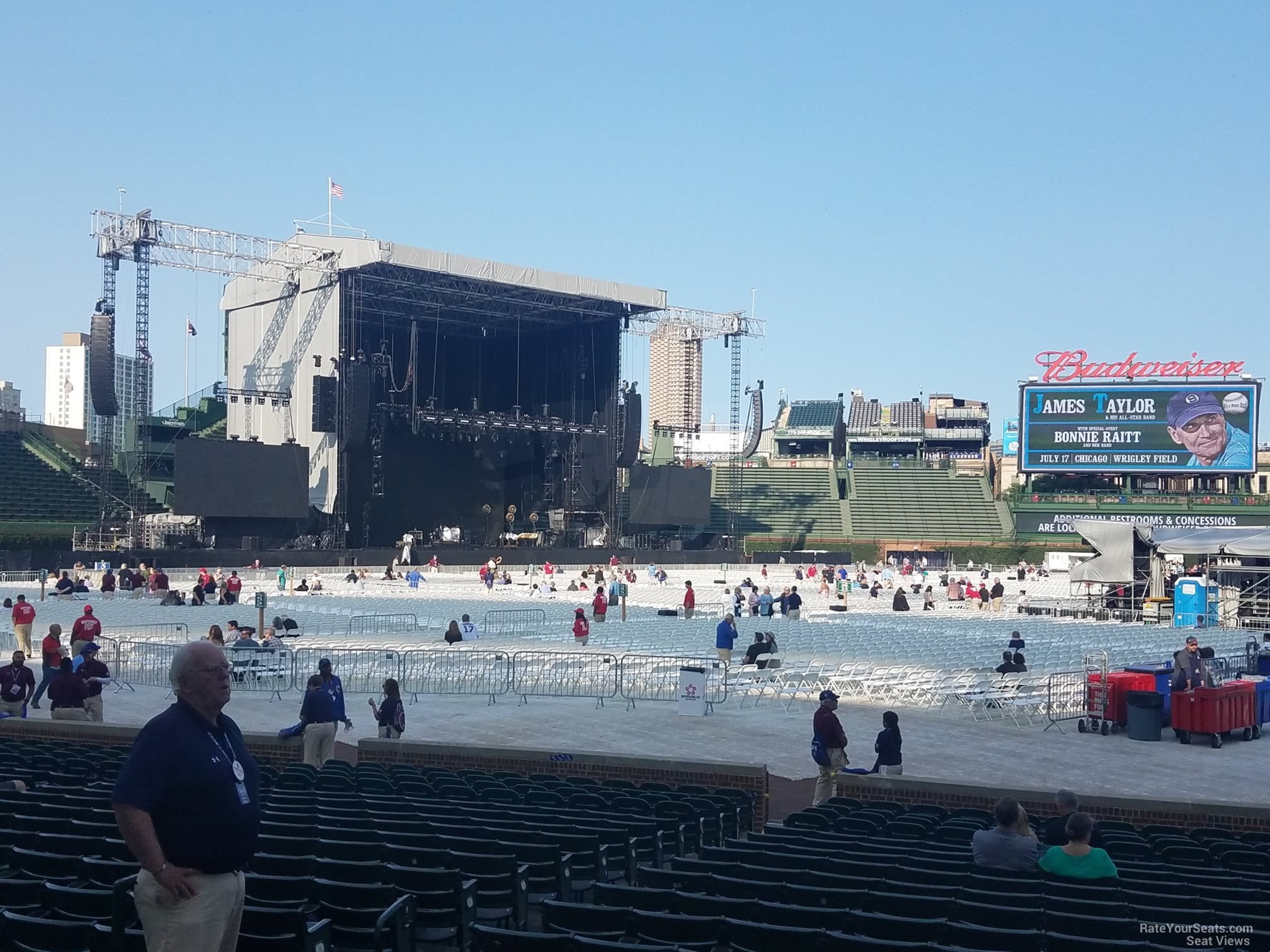 section 108, row 4 seat view  for concert - wrigley field