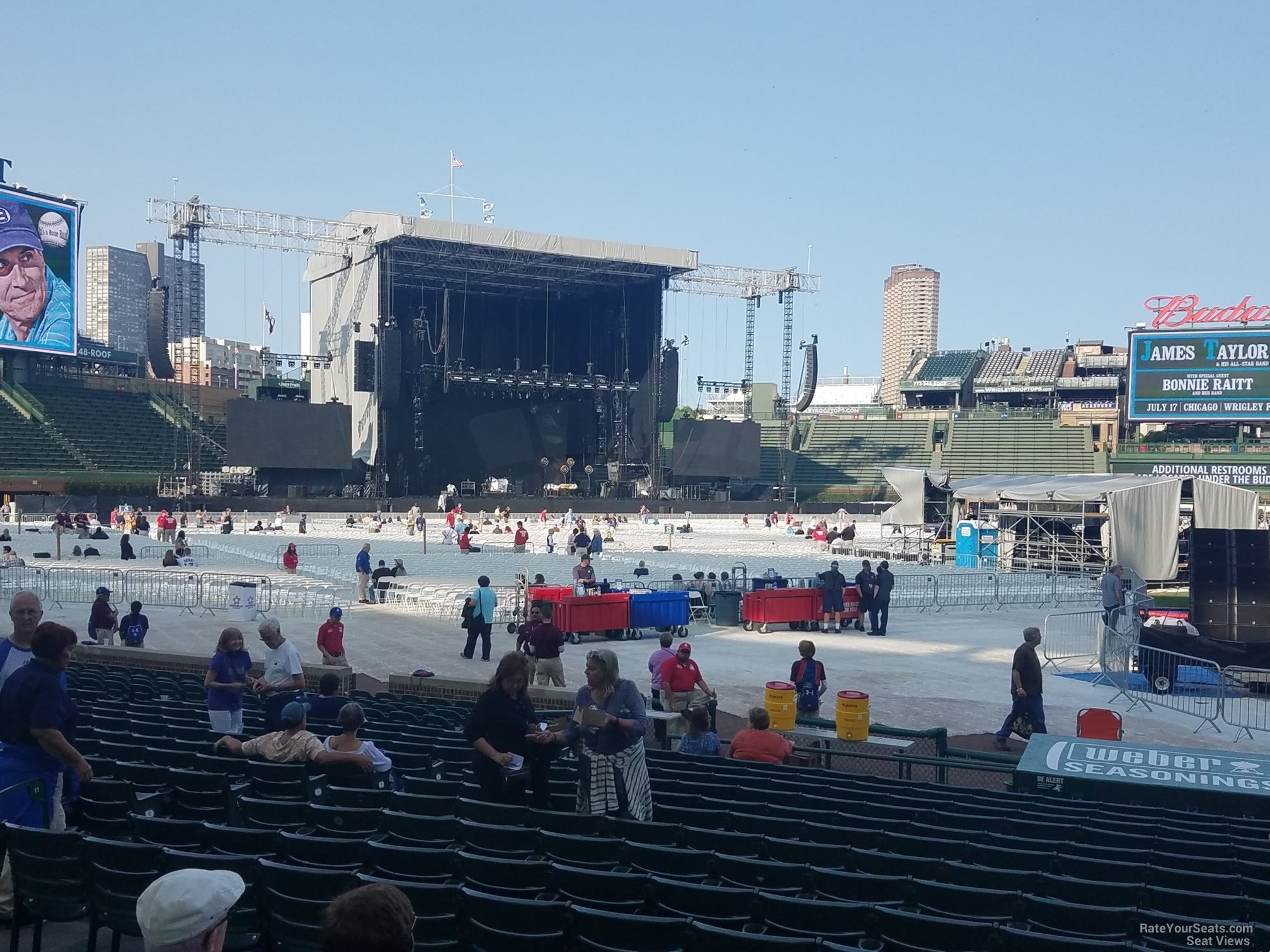 section 110, row 4 seat view  for concert - wrigley field