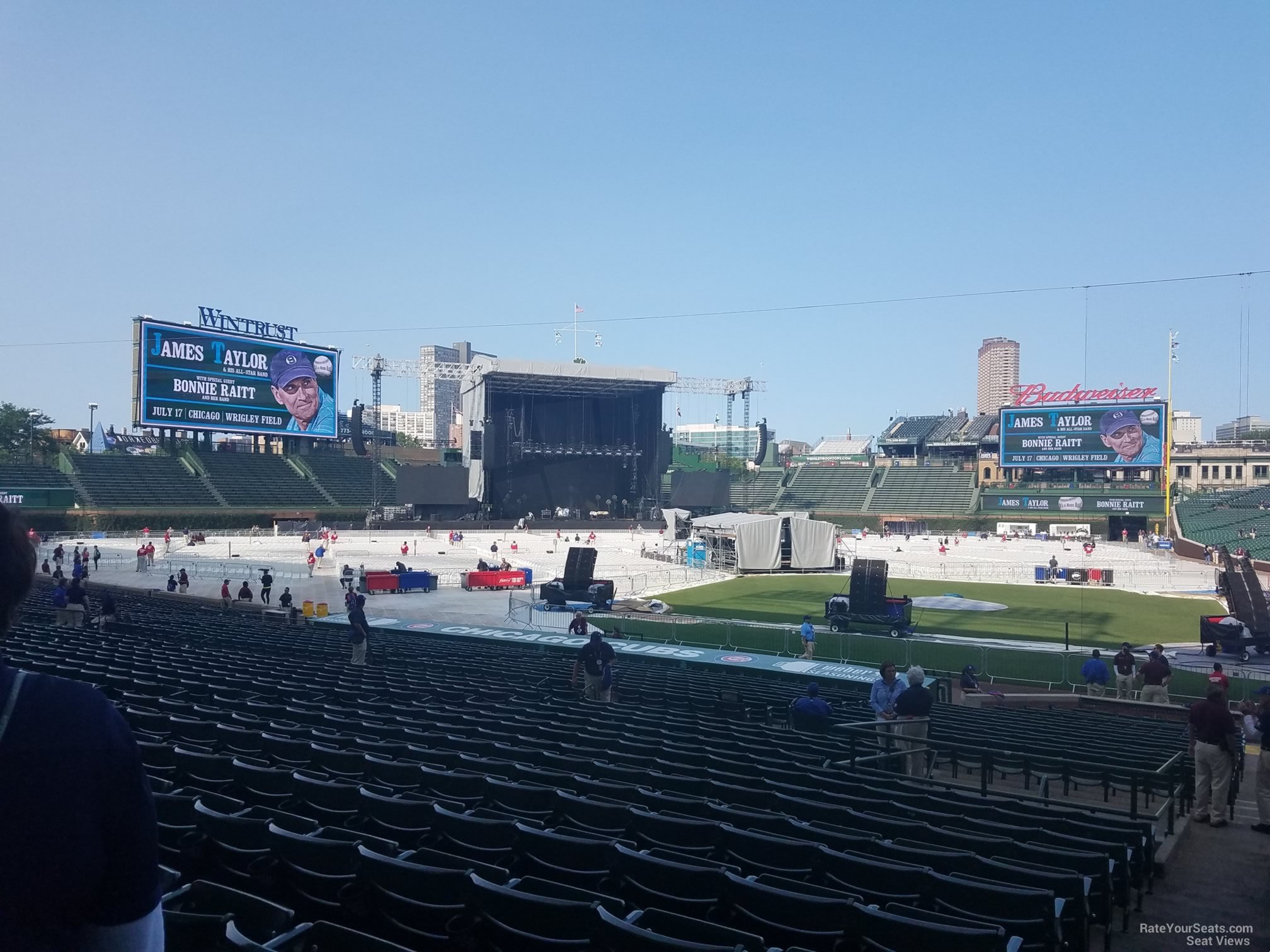 section 113, row 15 seat view  for concert - wrigley field