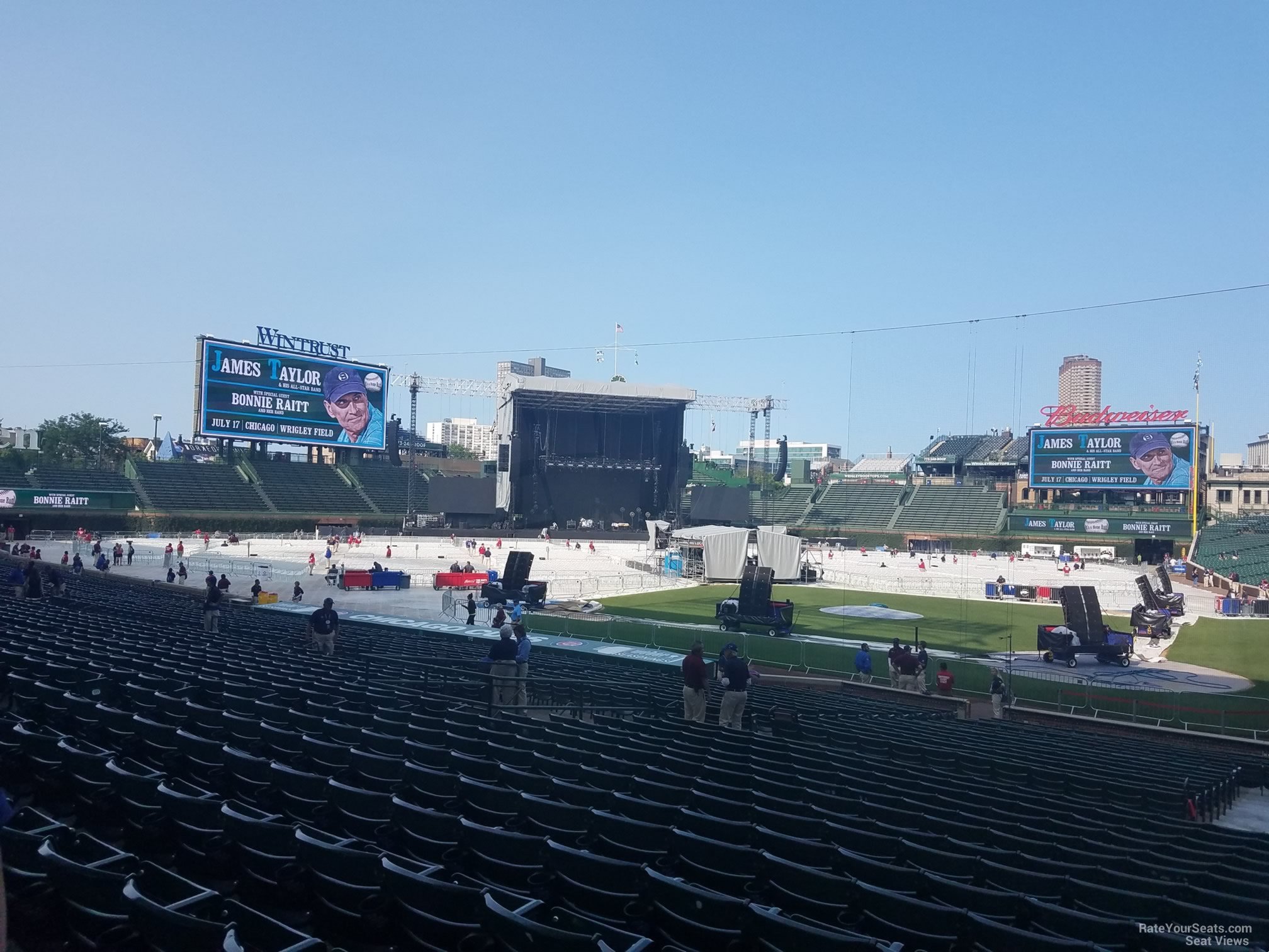 section 114, row 15 seat view  for concert - wrigley field