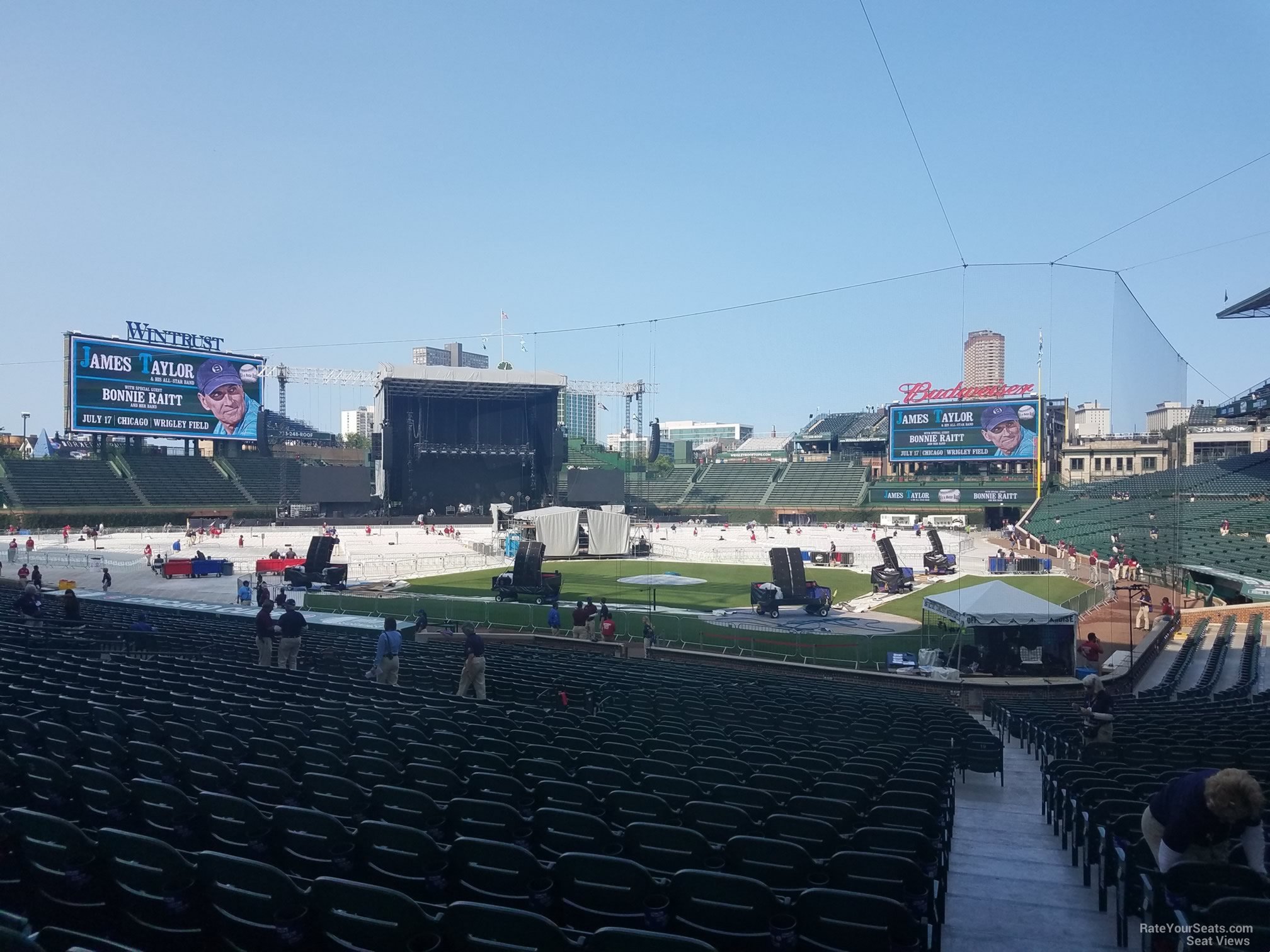 section 115, row 15 seat view  for concert - wrigley field