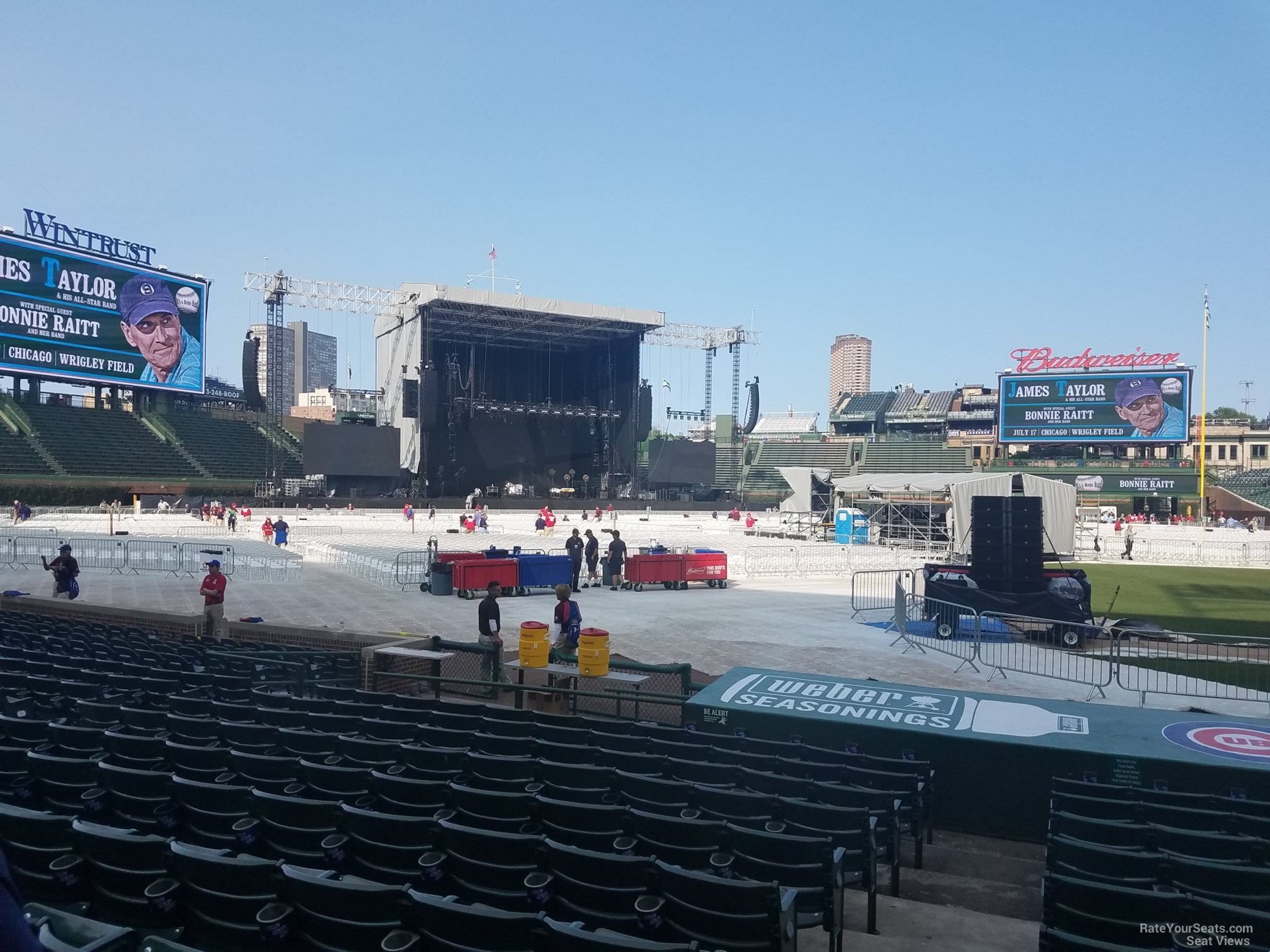 section 11, row 10 seat view  for concert - wrigley field