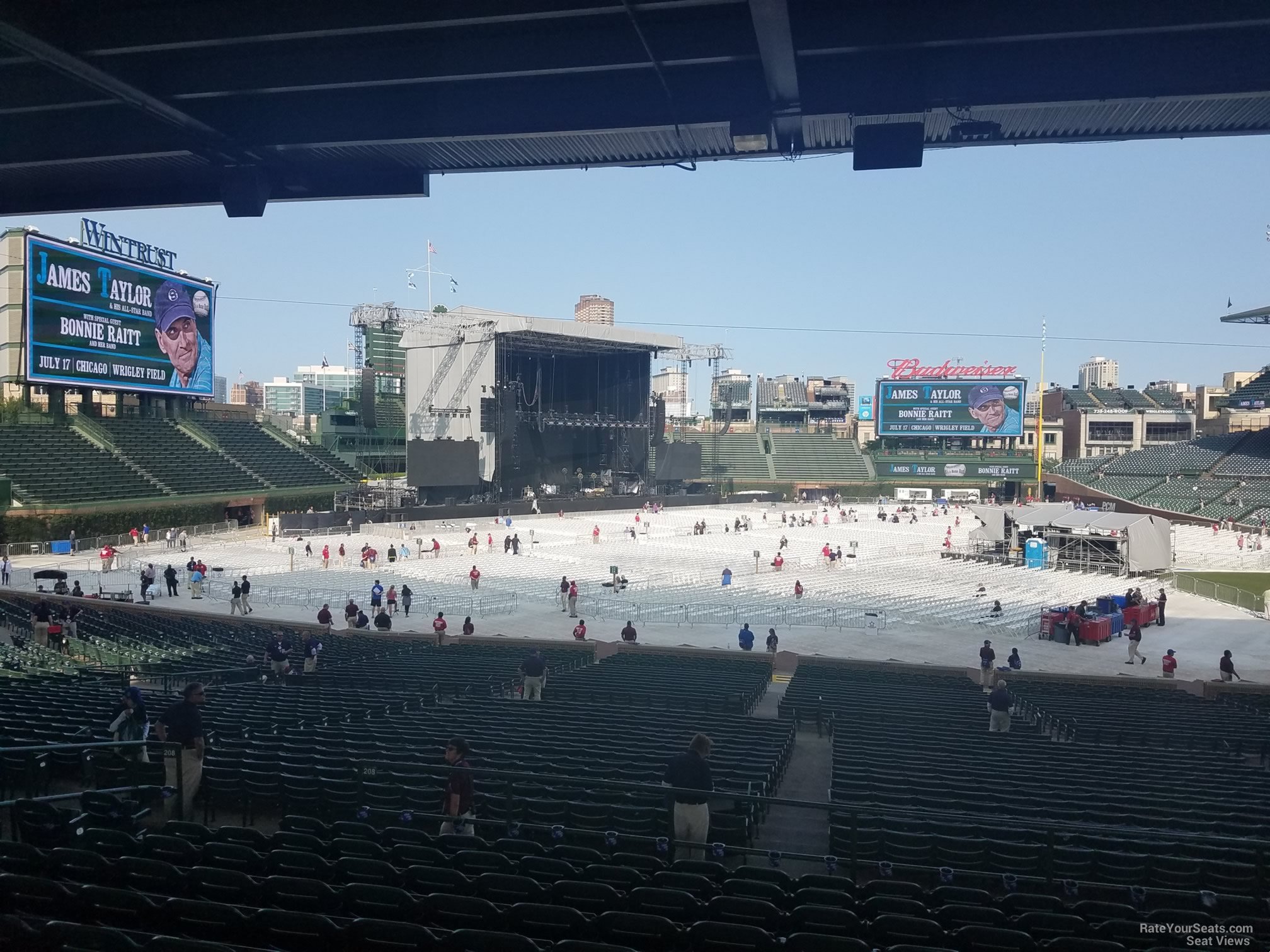 section 207, row 11 seat view  for concert - wrigley field