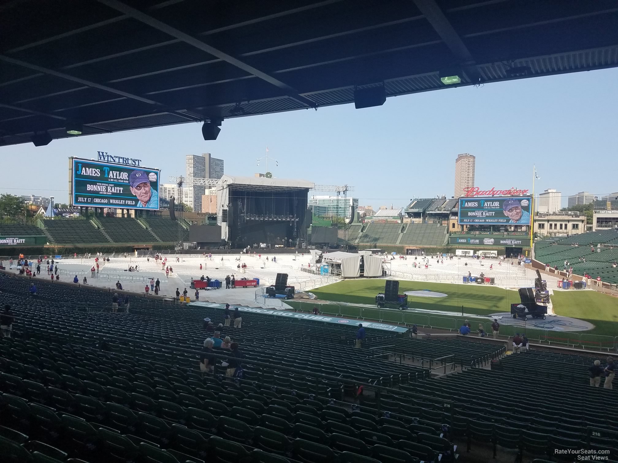 section 213, row 11 seat view  for concert - wrigley field