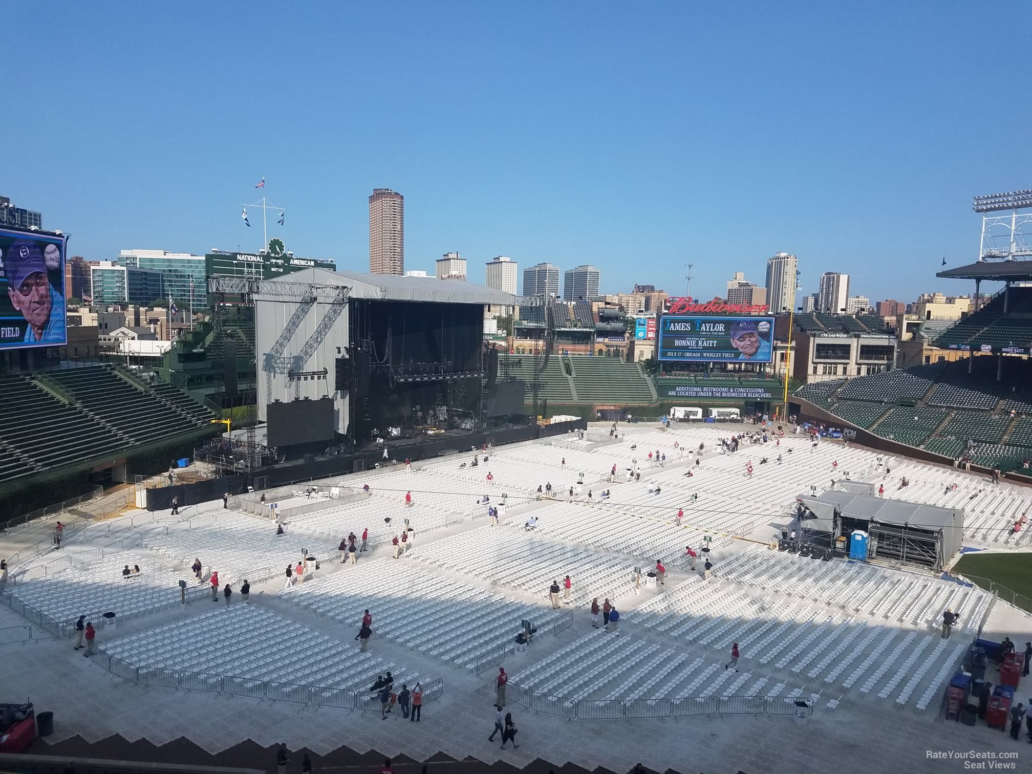 section 307, row 7 seat view  for concert - wrigley field