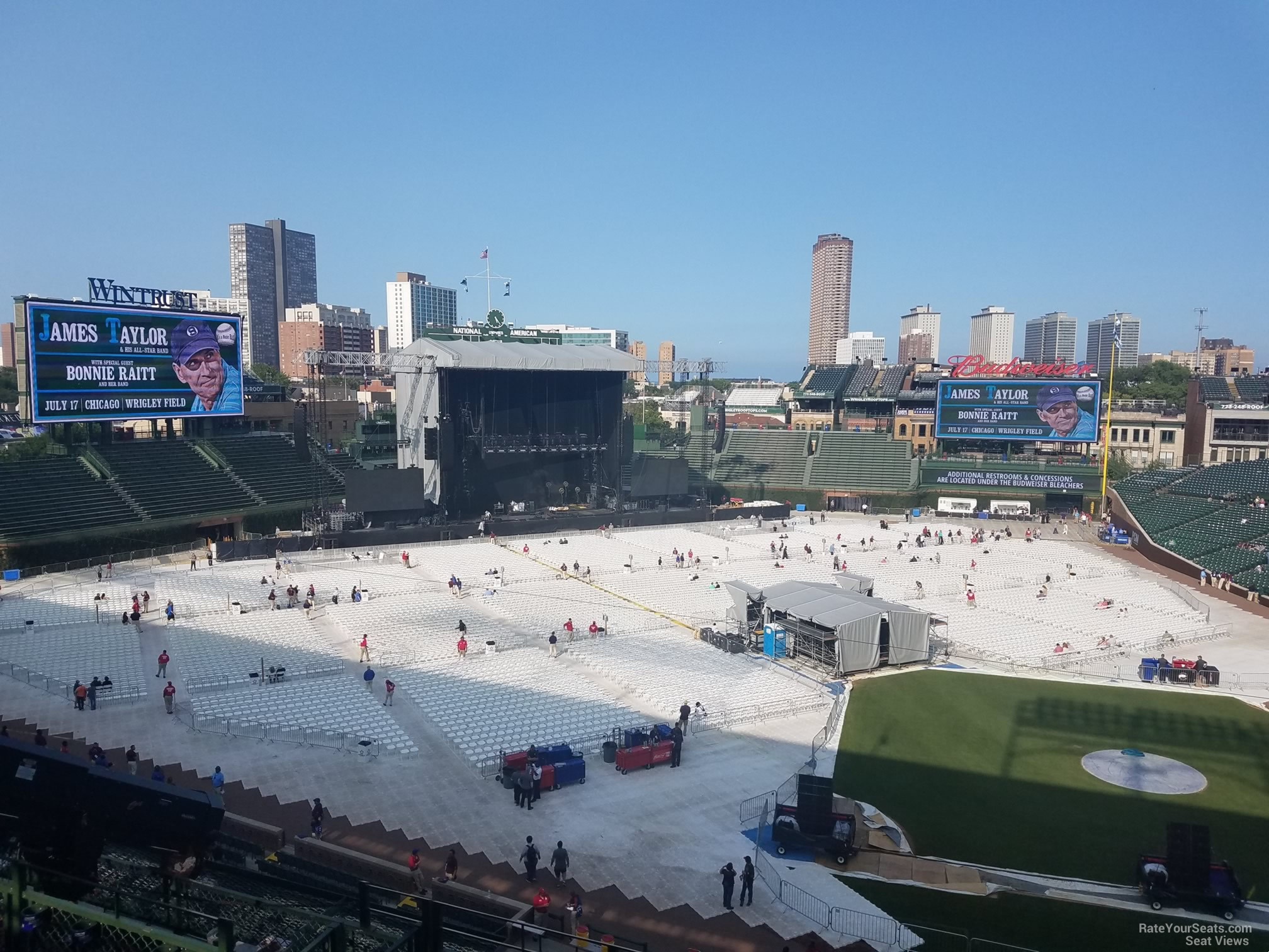 wrigley field section 413 concert seating rateyourseats com wrigley concert seating chart