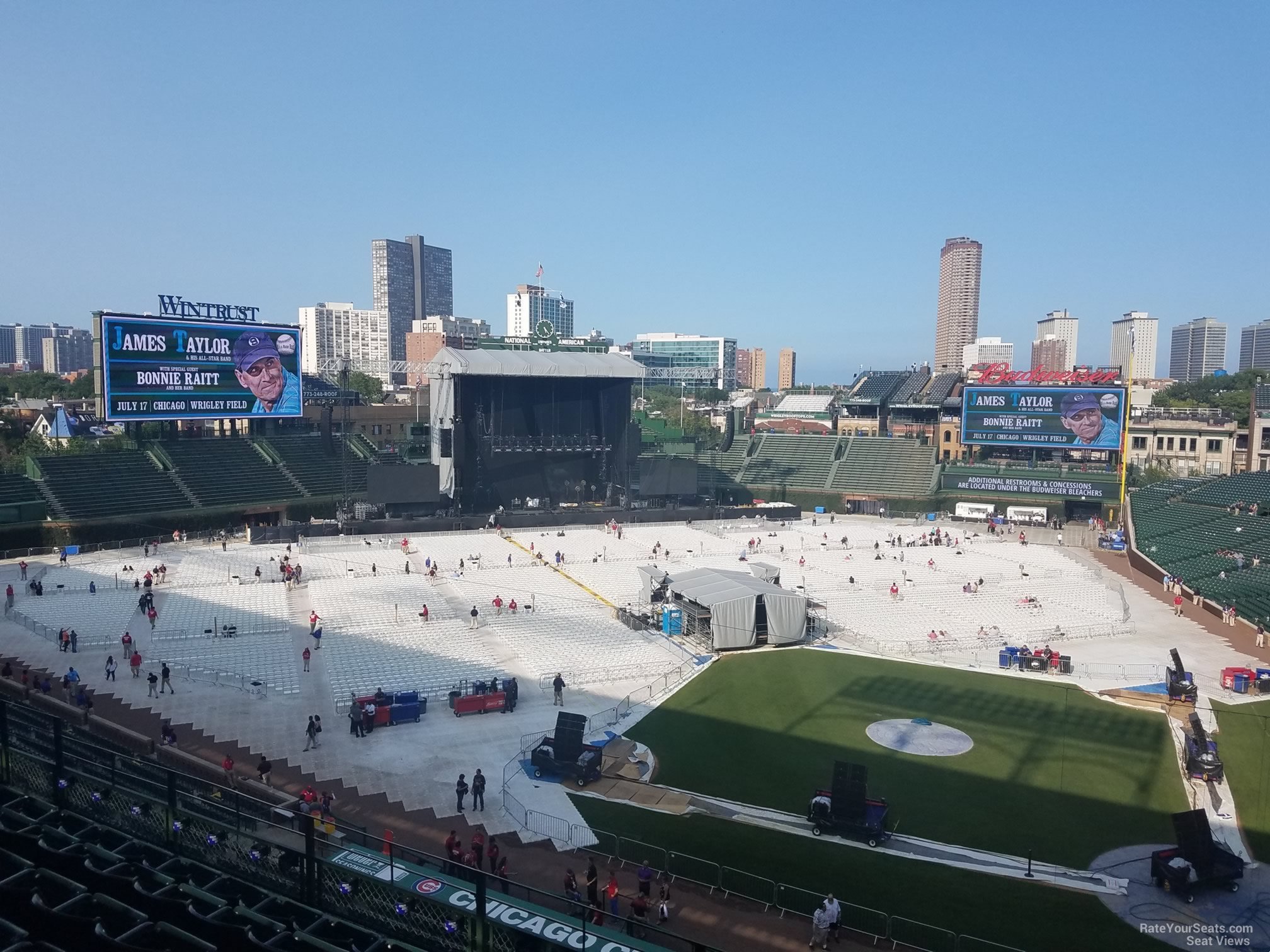 section 313, row 7 seat view  for concert - wrigley field