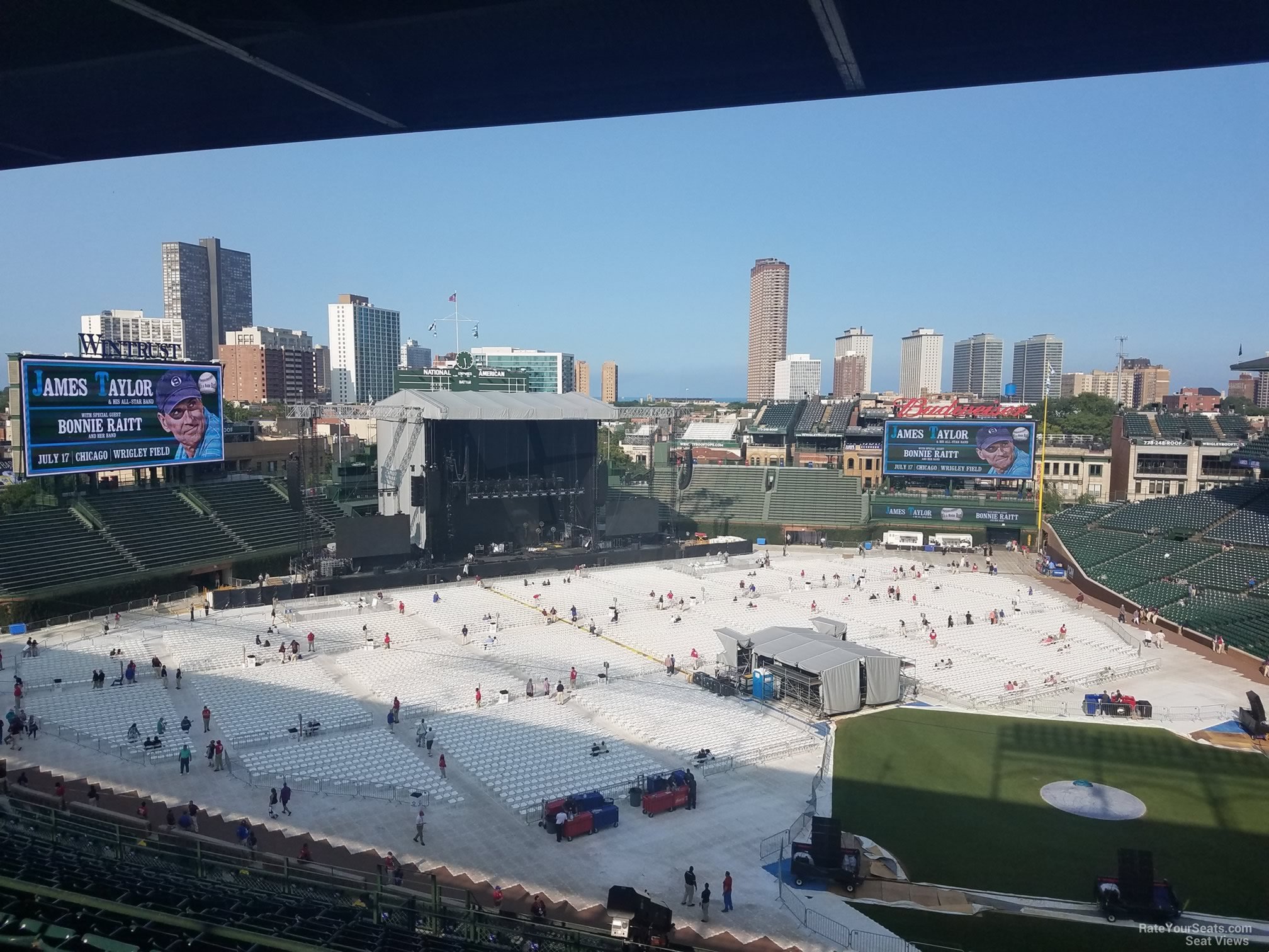 section 411, row 4 seat view  for concert - wrigley field