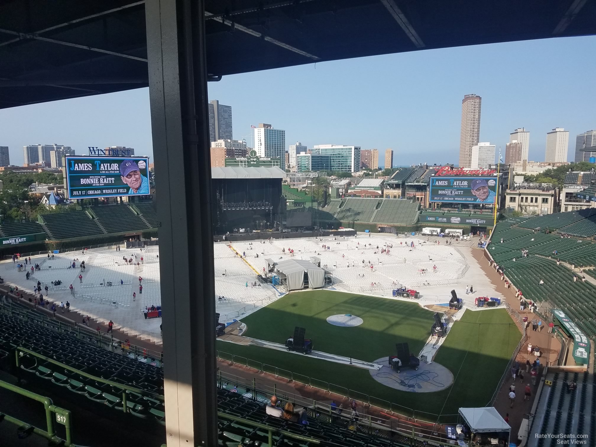 section 414, row 4 seat view  for concert - wrigley field