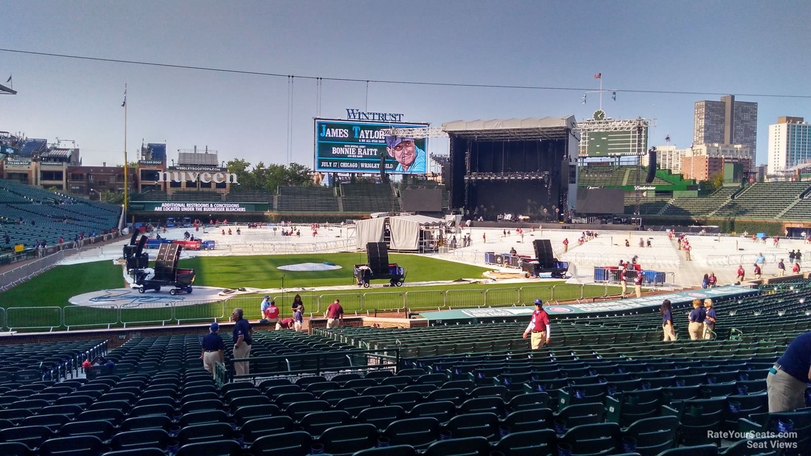 wrigley field section 124 concert seating rateyourseats com dead and company wrigley seating chart