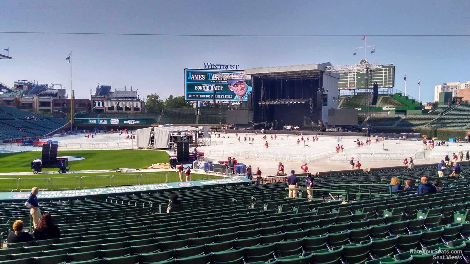 section 123, row 15 seat view  for concert - wrigley field