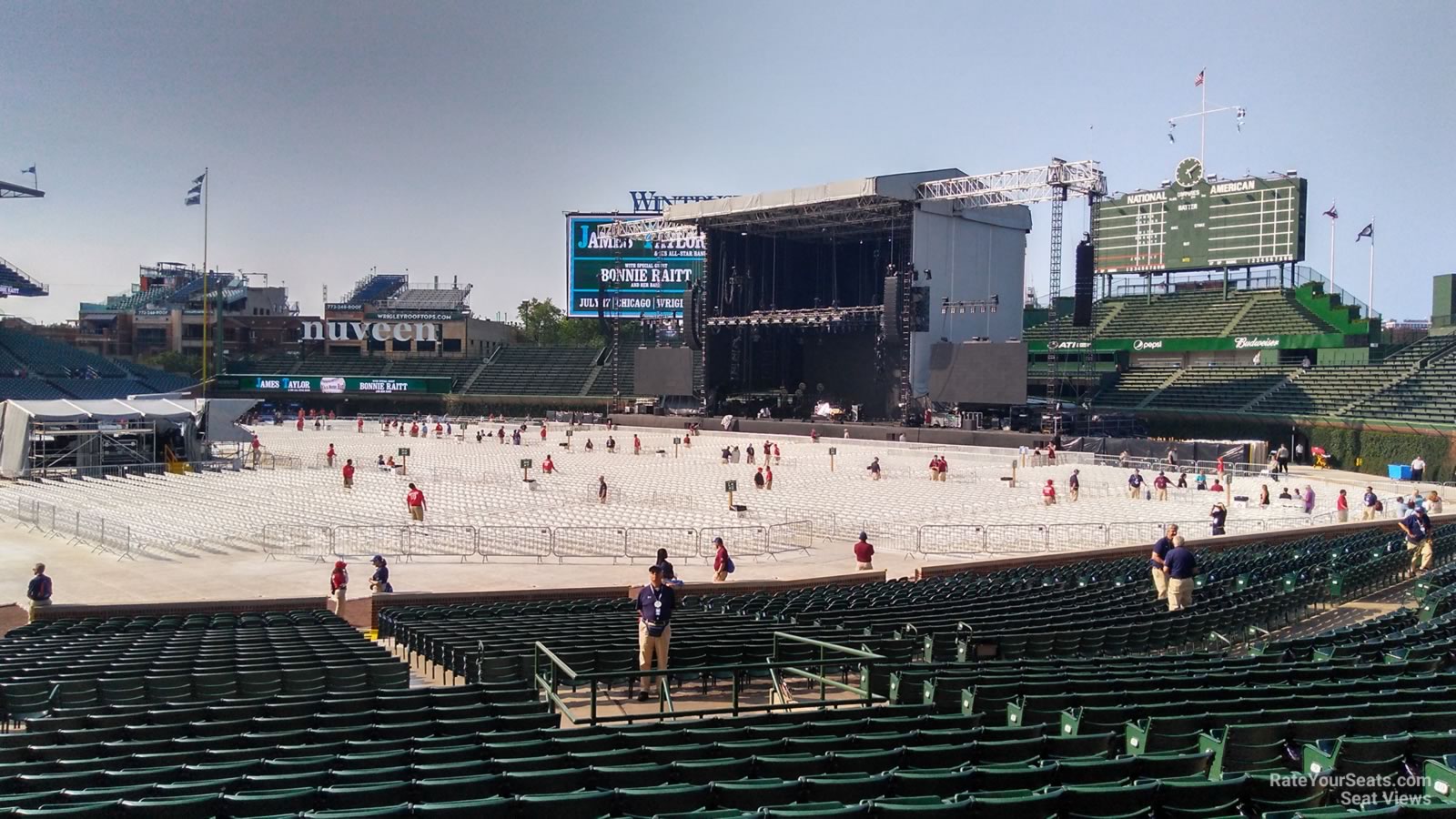 section 127 at wrigley field for concerts rateyourseats com wrigley field seat number chart