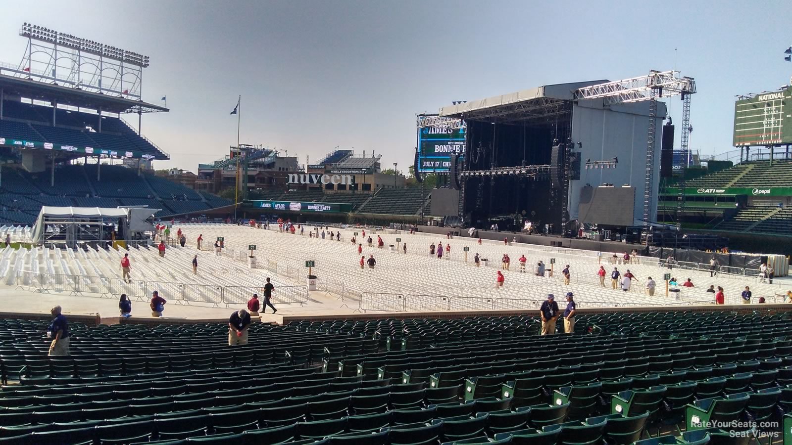 section 129, row 15 seat view  for concert - wrigley field