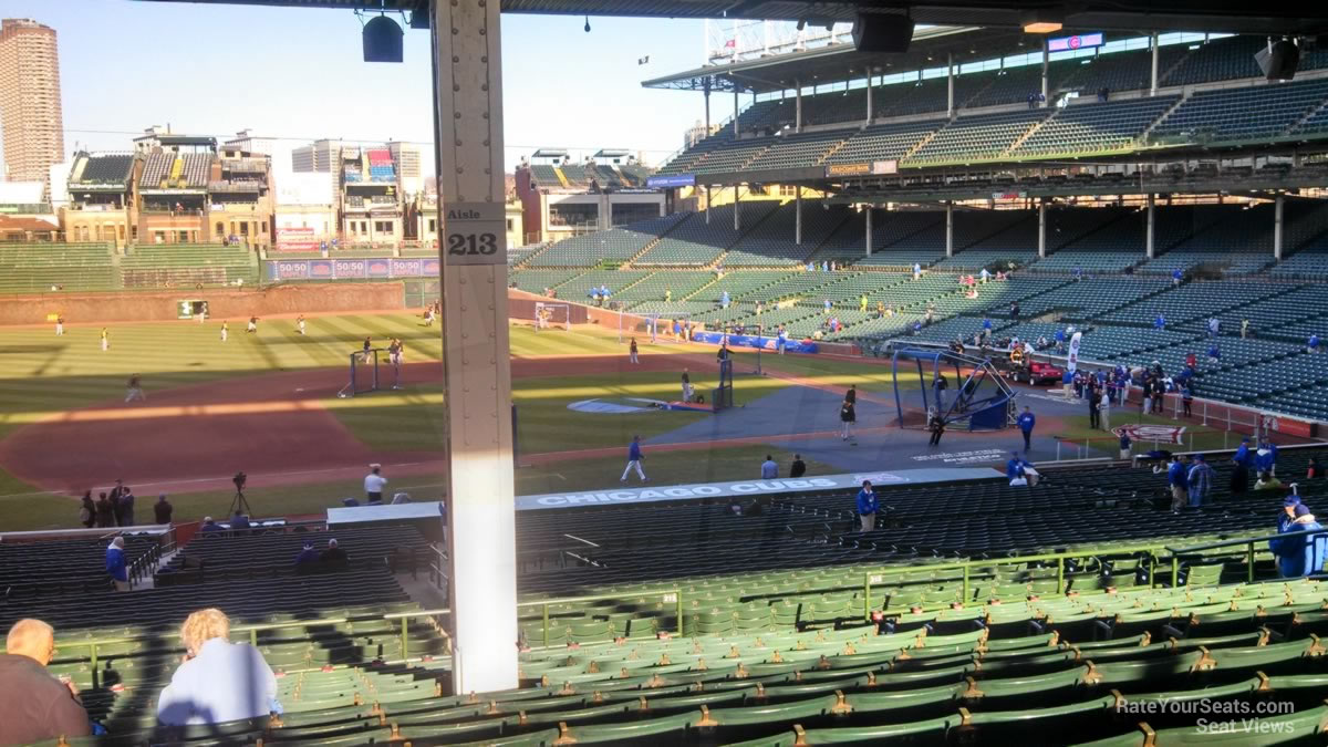 section 210, row 15 seat view for baseball - wrigley field
