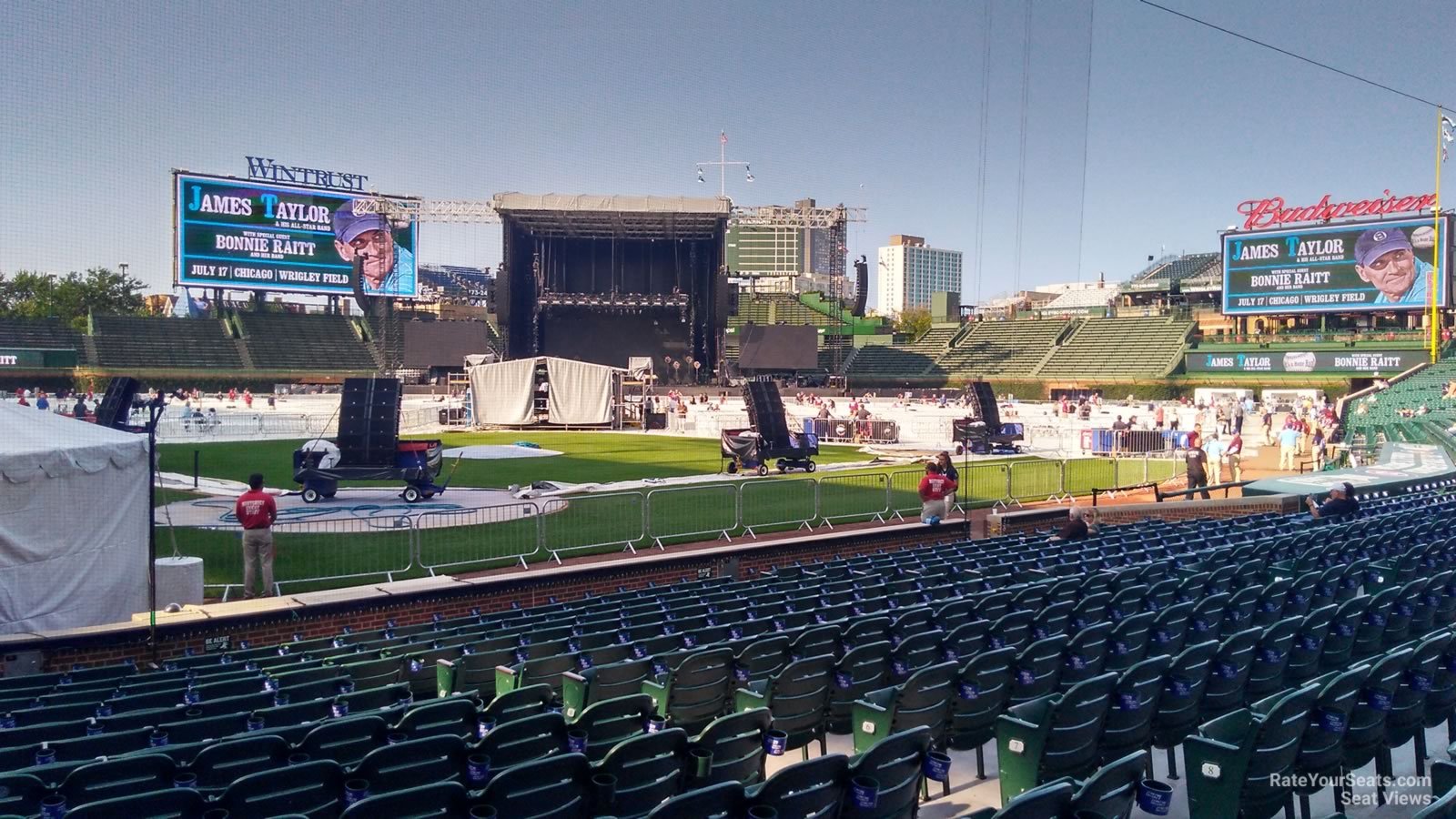 section 19, row 10 seat view  for concert - wrigley field