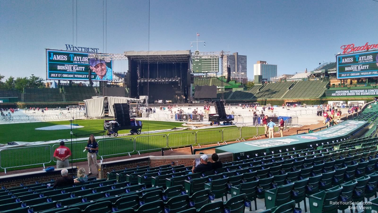 section 21, row 10 seat view  for concert - wrigley field