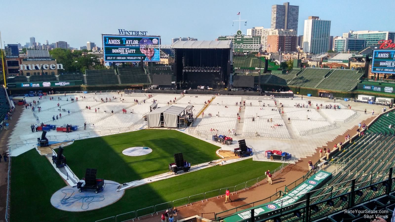 section 321, row 5 seat view  for concert - wrigley field