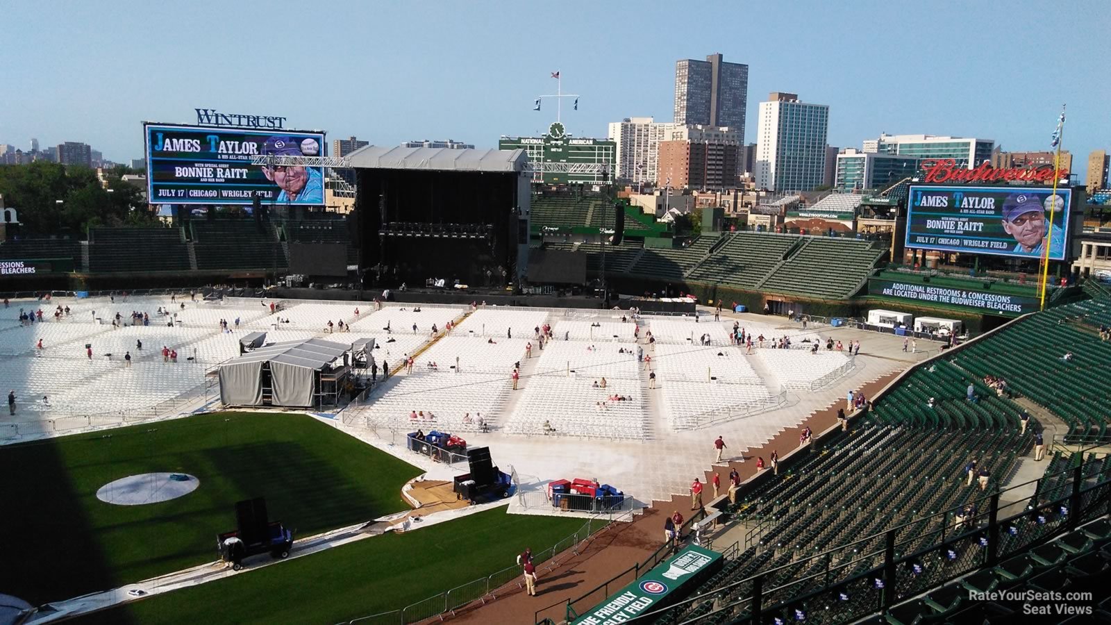 section 322, row 5 seat view  for concert - wrigley field