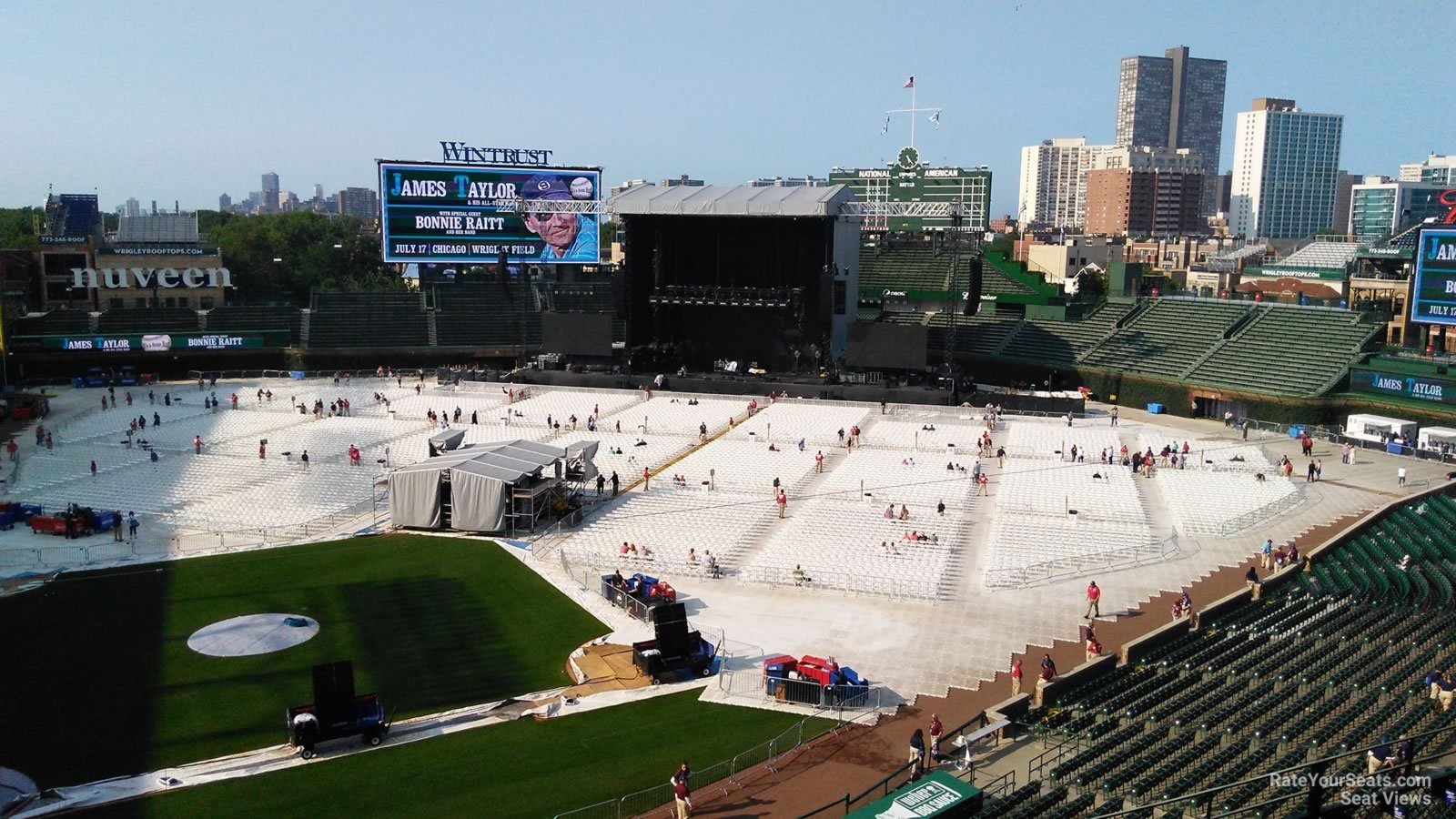 section 323, row 5 seat view  for concert - wrigley field