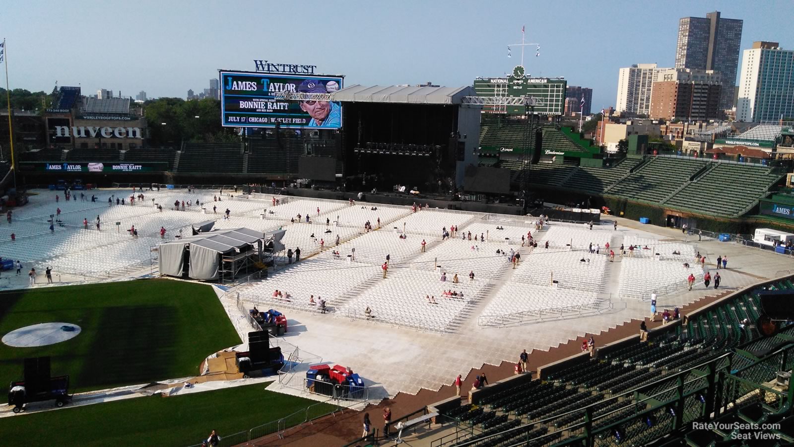 section 324, row 5 seat view  for concert - wrigley field